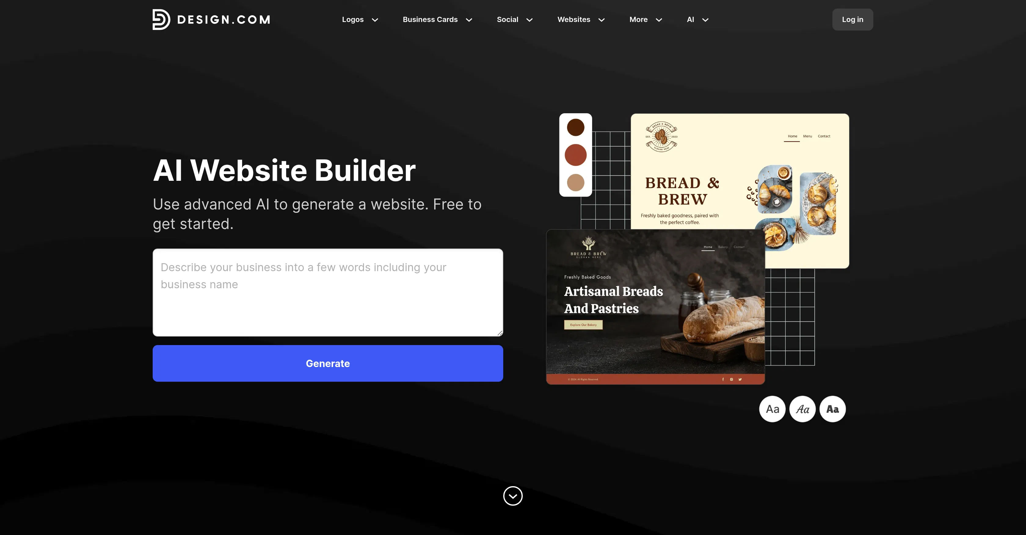 Design.com | AI Website Builder screenshot