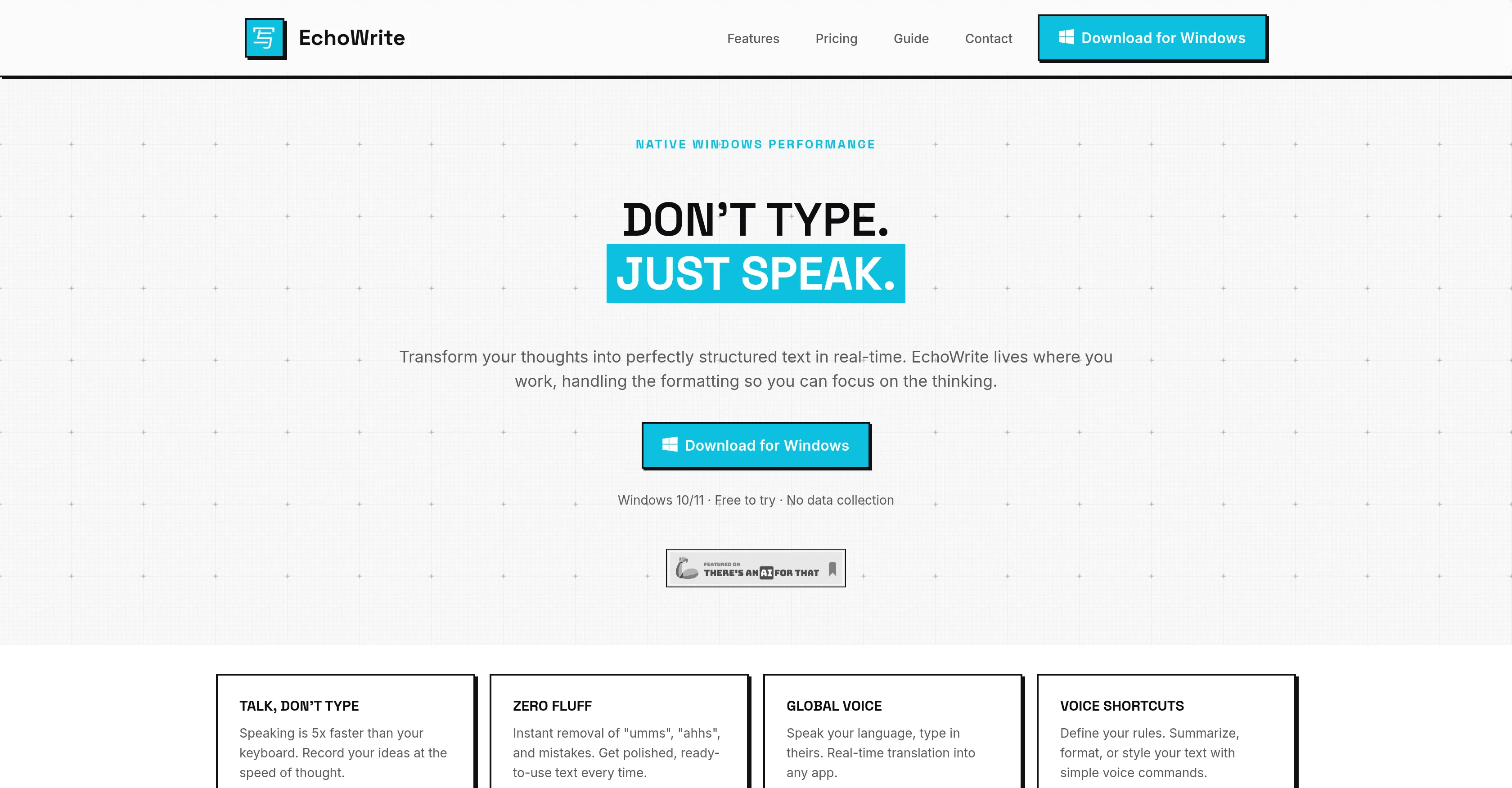 EchoWrite screenshot