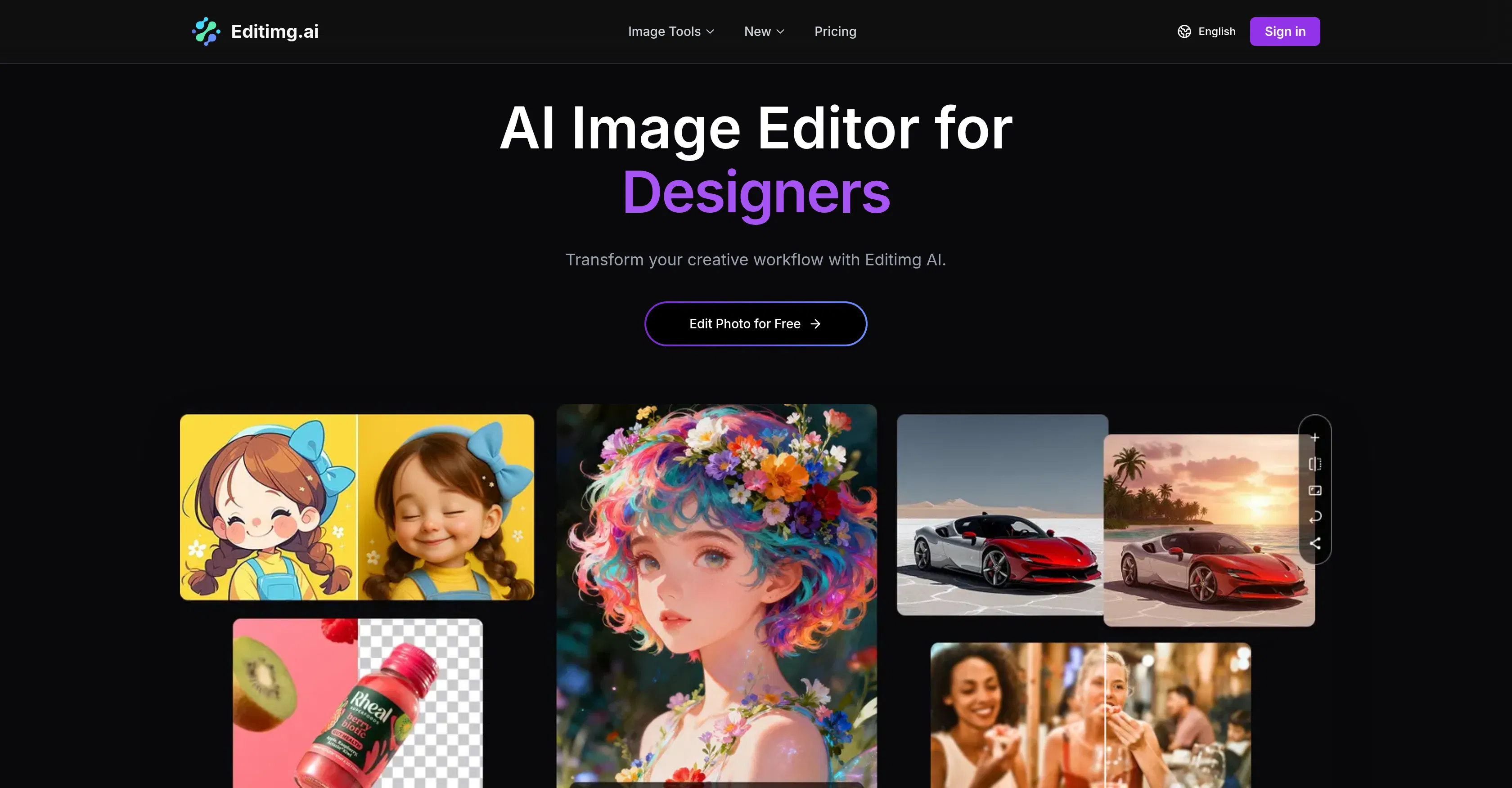 Editimg AI screenshot