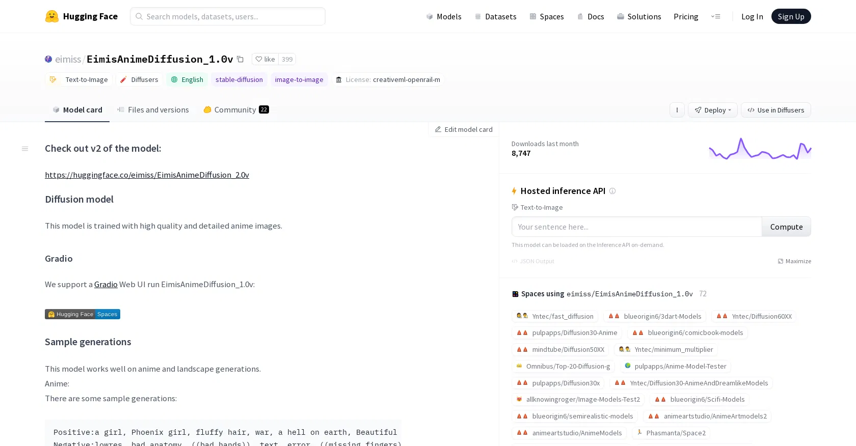 Eimis Anime Diffusion screenshot