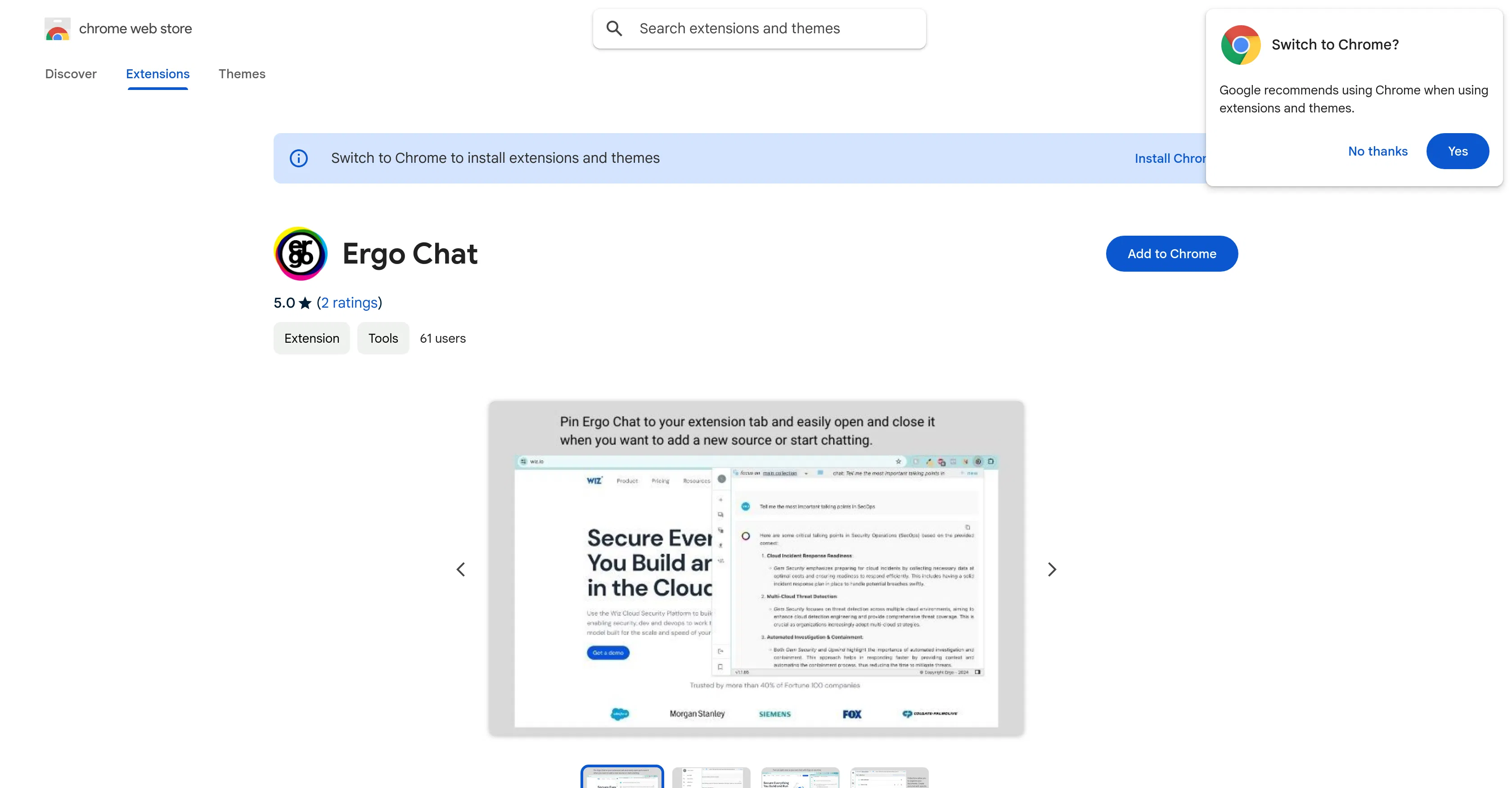 Ergo Chat screenshot