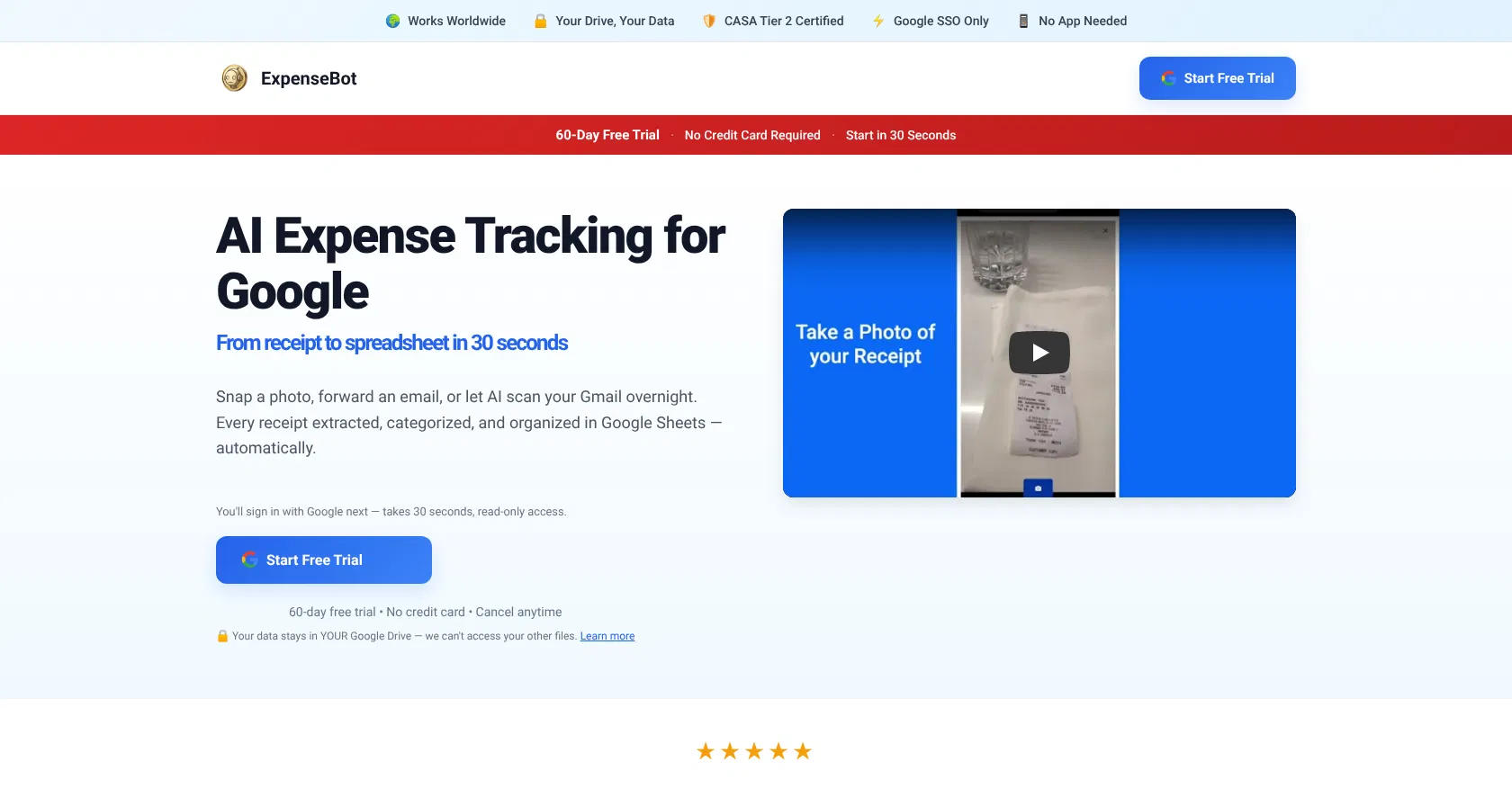 ExpenseBot screenshot