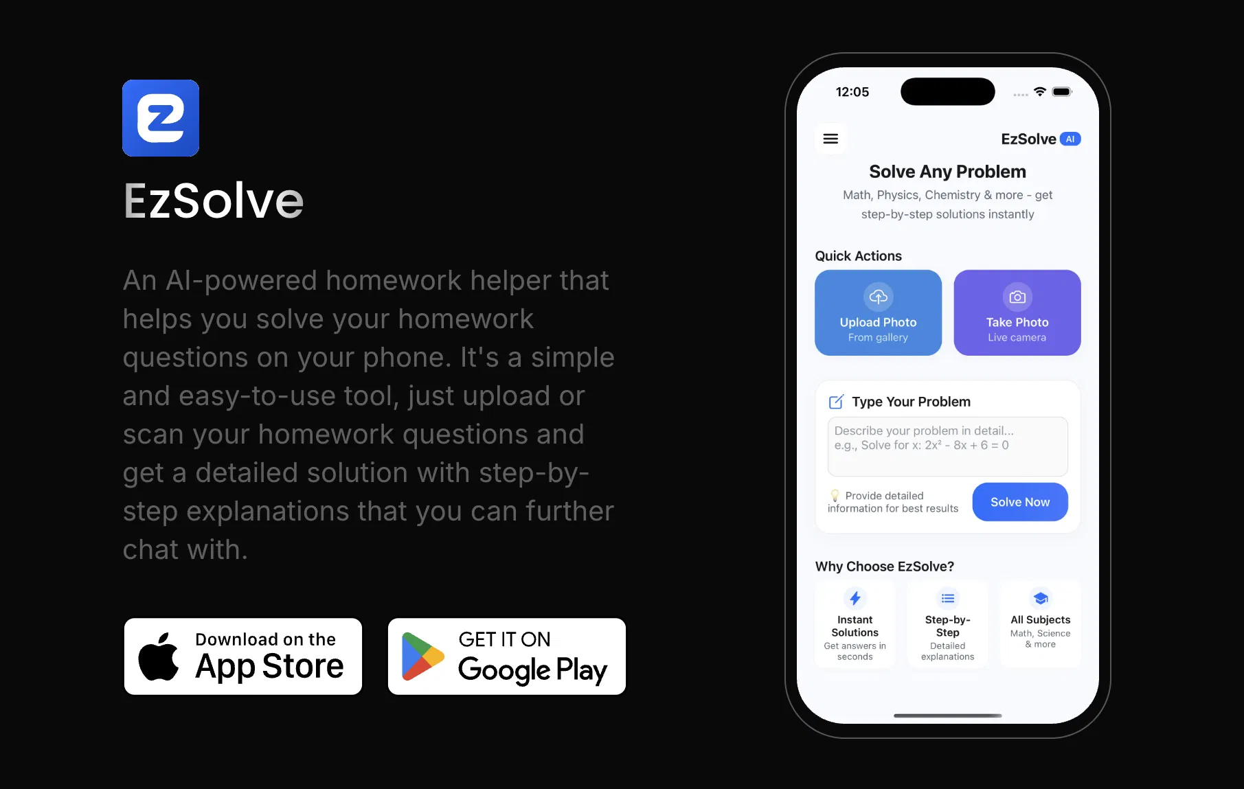 EzSolve: AI Homework Helper screenshot