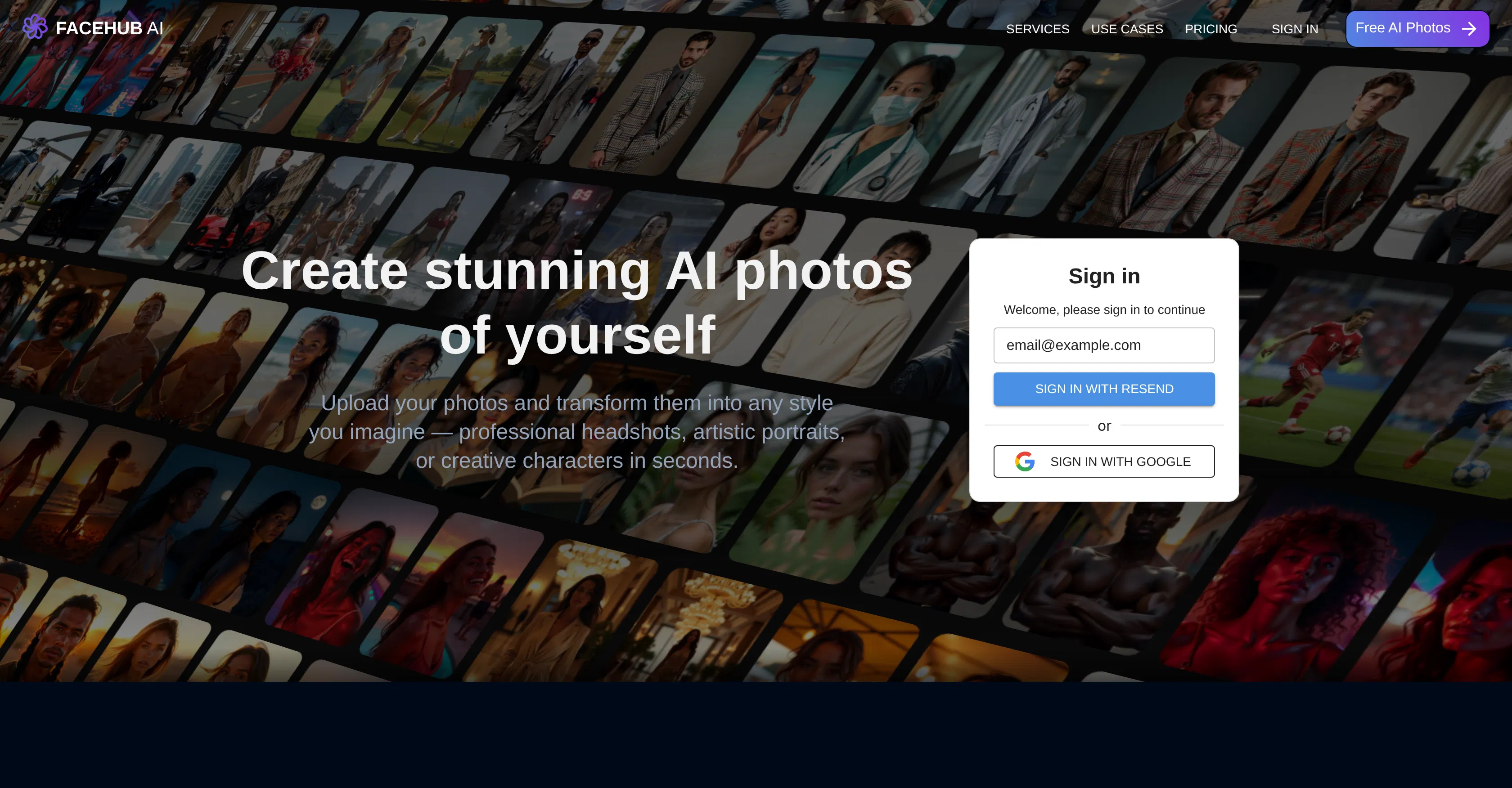 FaceHub AI screenshot