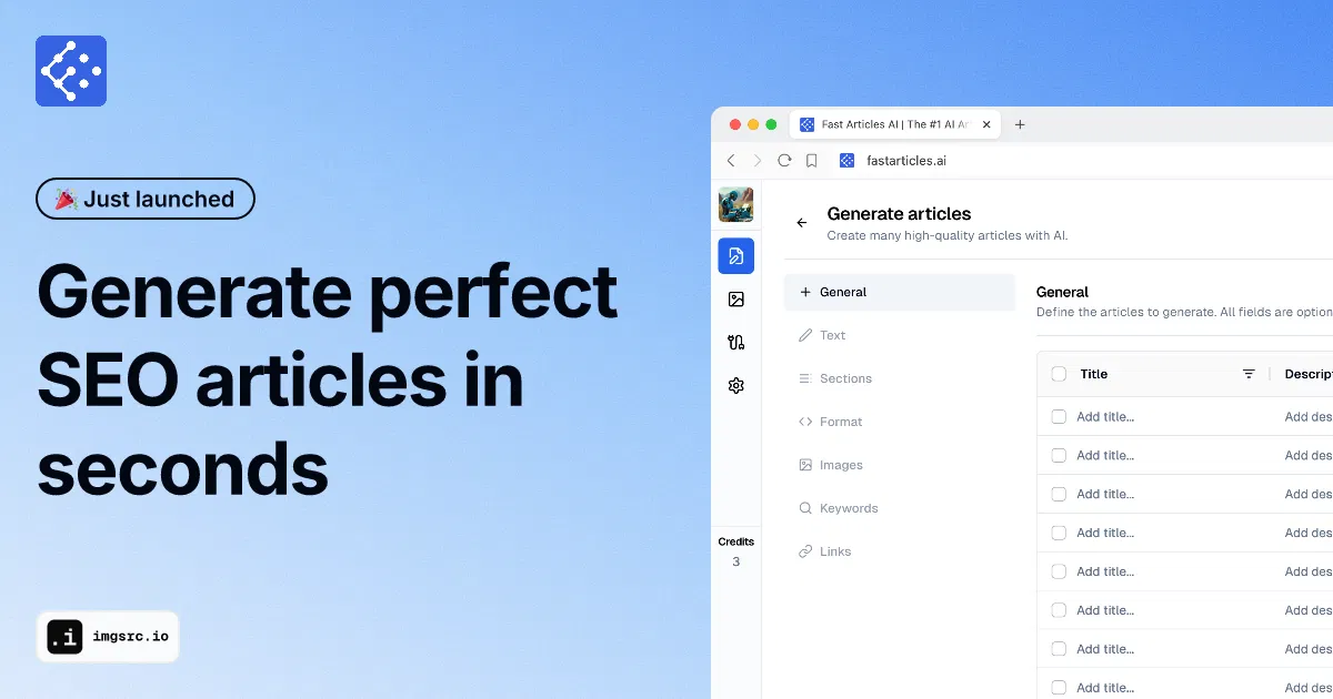 Fast Articles AI screenshot