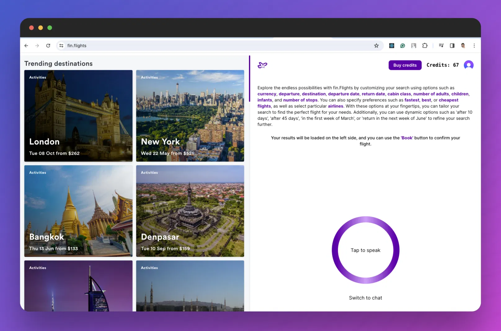 fin.flights screenshot
