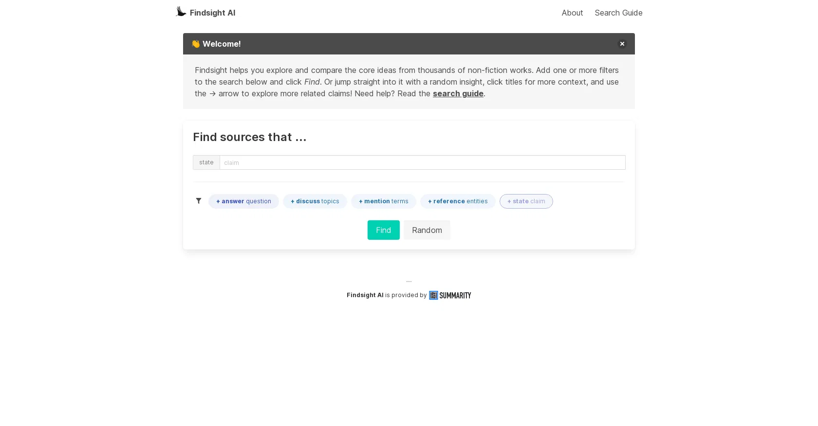 Findsight screenshot