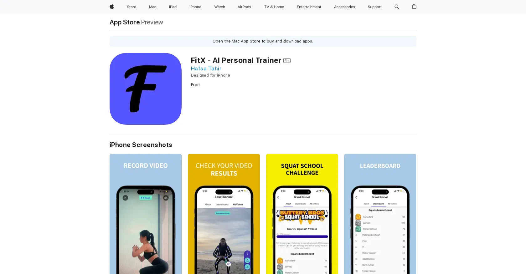 FitX screenshot