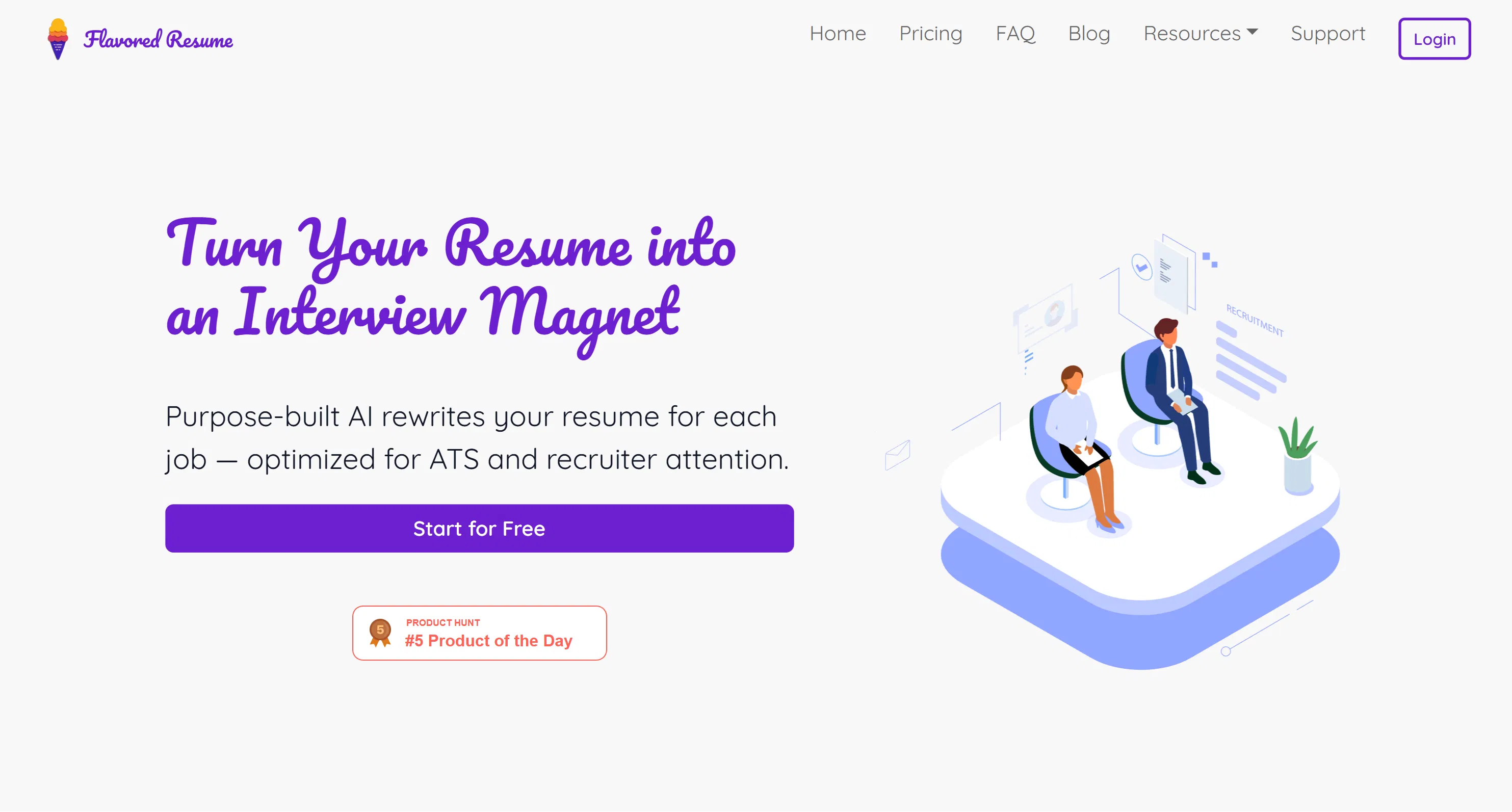 Flavored Resume screenshot