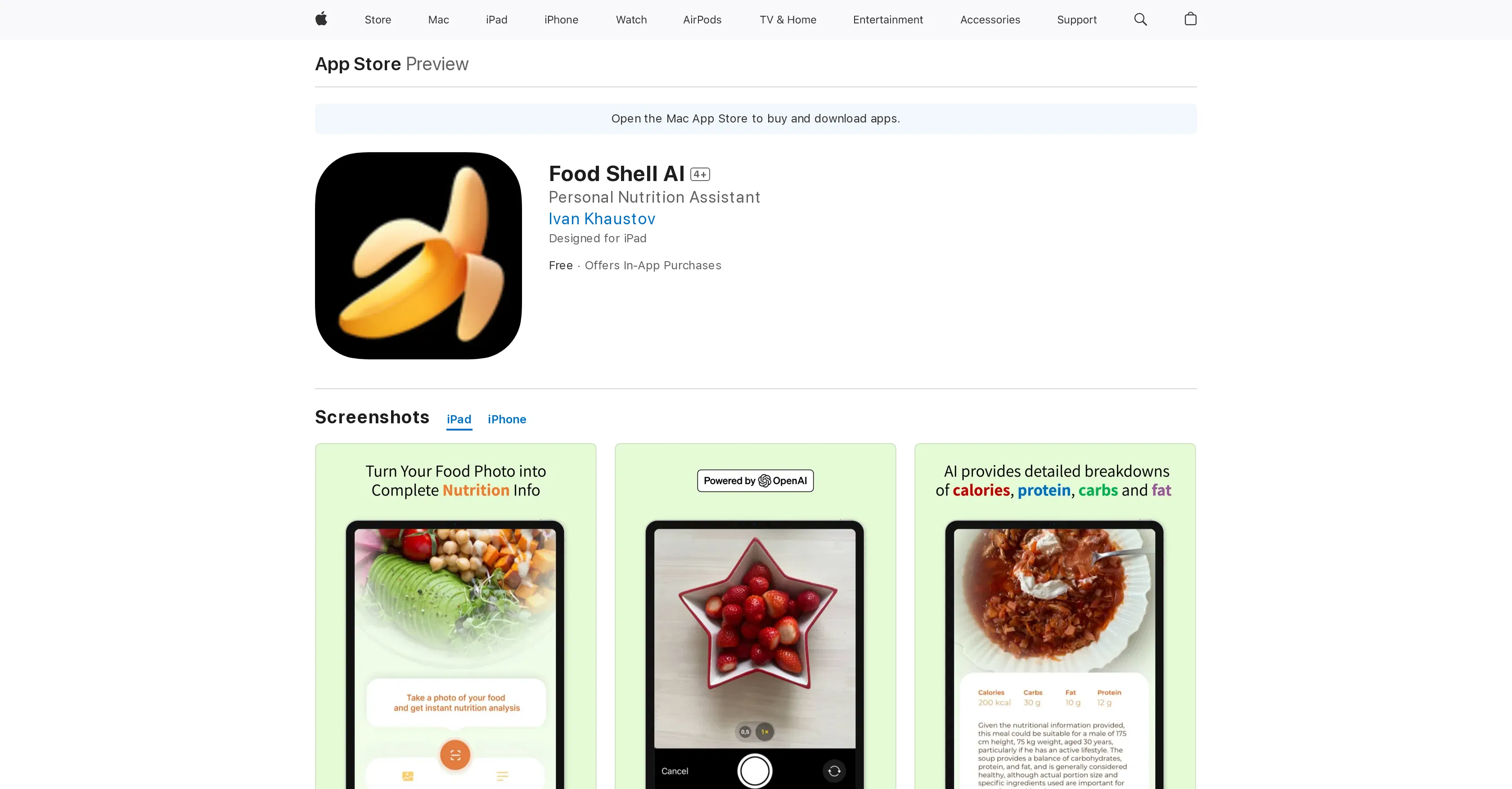 Food Shell AI screenshot