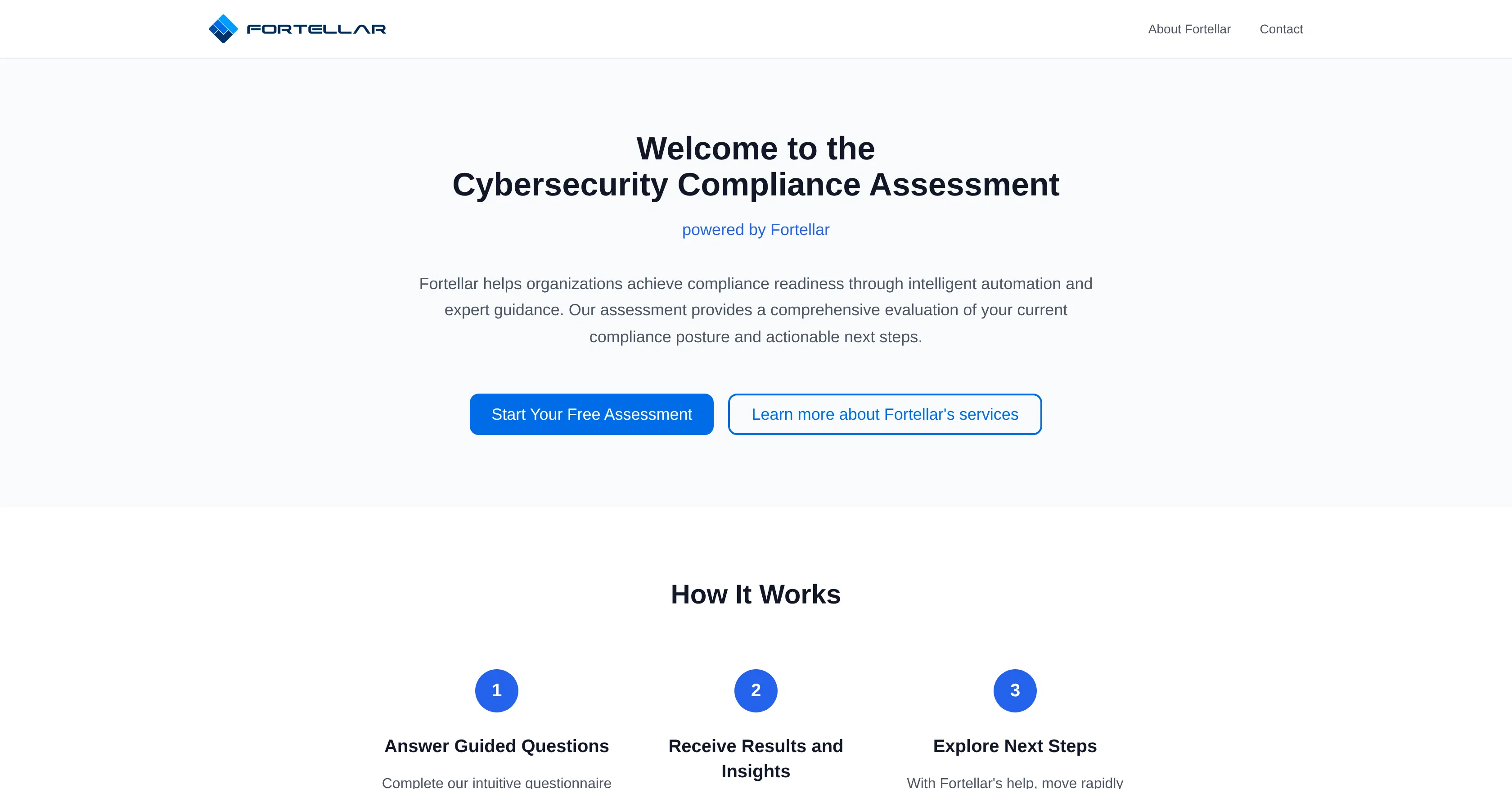 Fortellar | Cybersecurity Compliance Assessment screenshot