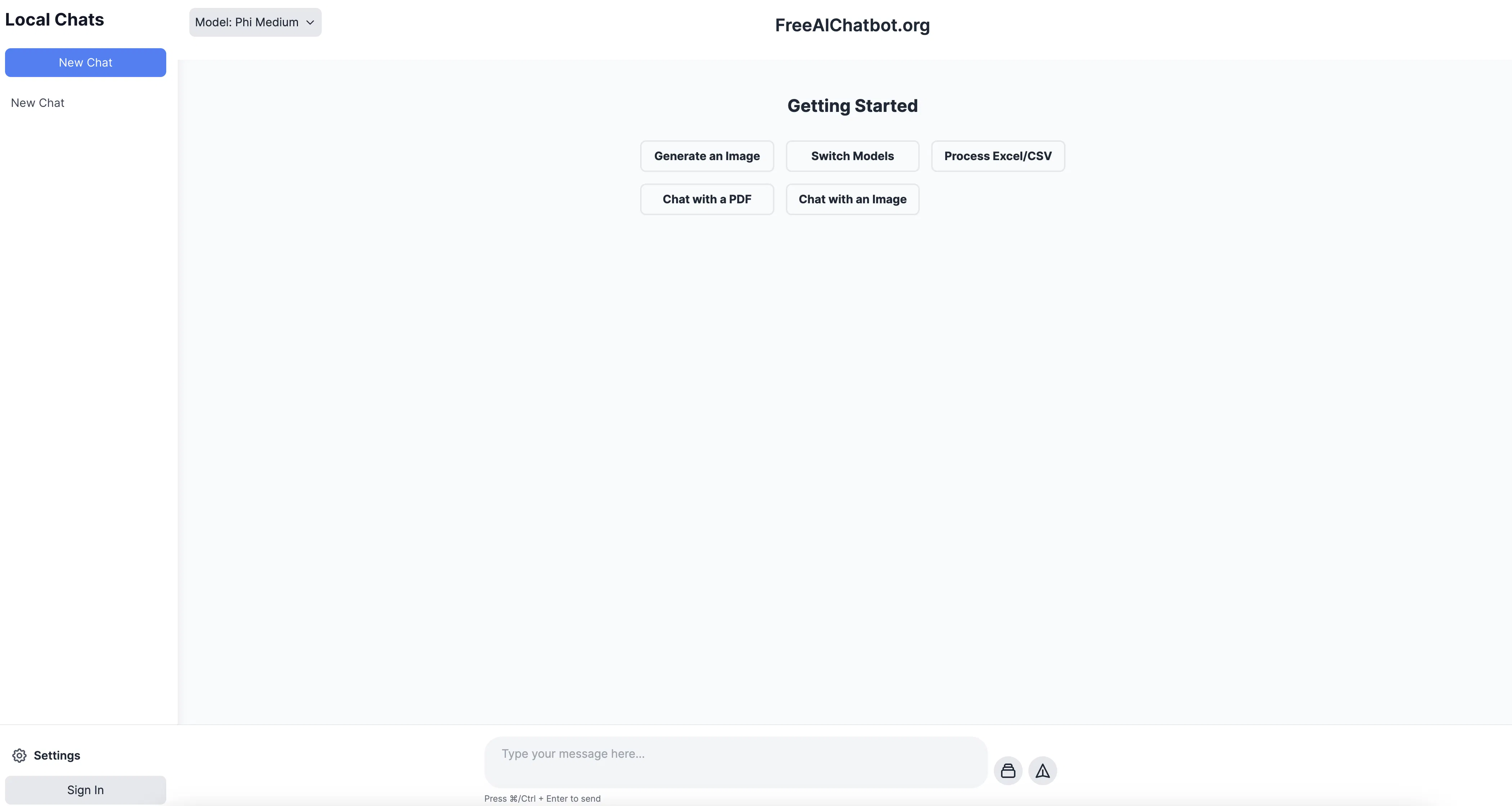 FreeAIChatbot screenshot