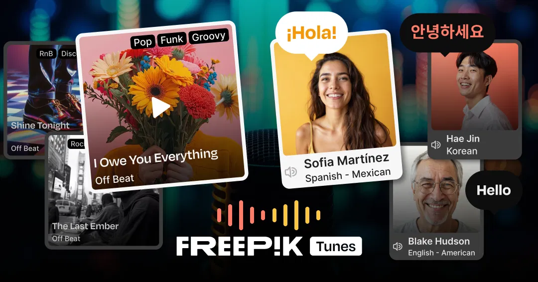 Freepik AI Voice Generator screenshot