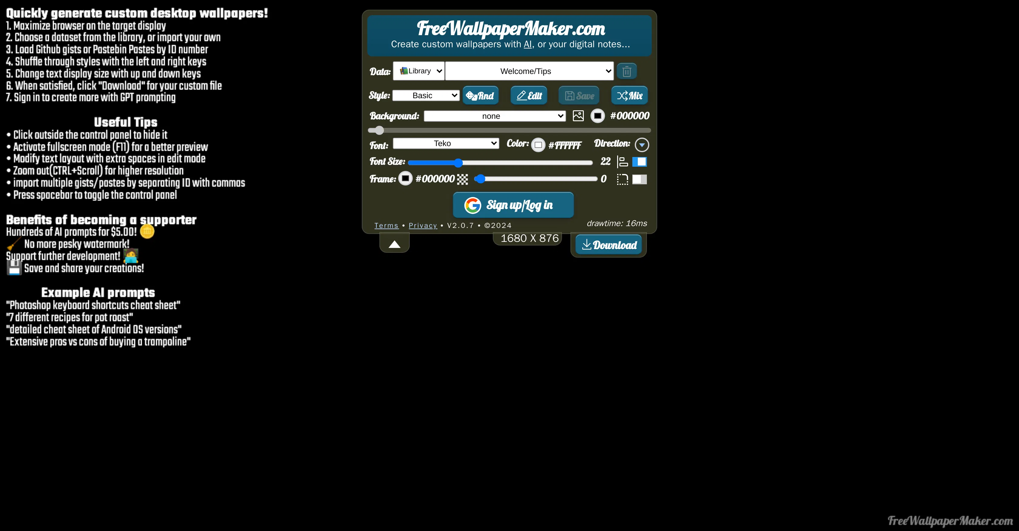 FreeWallpaperMaker screenshot