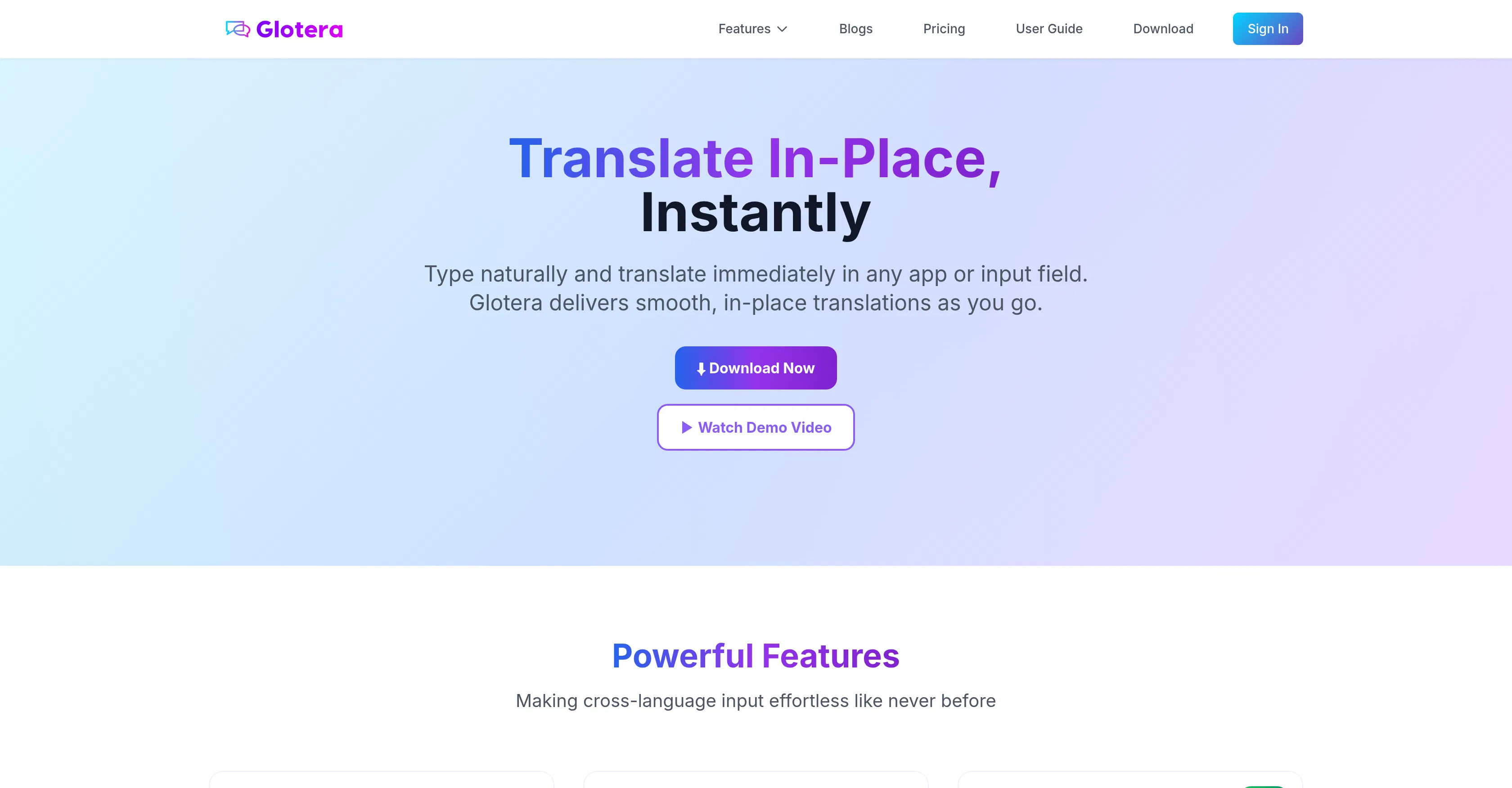 Glotera AI screenshot