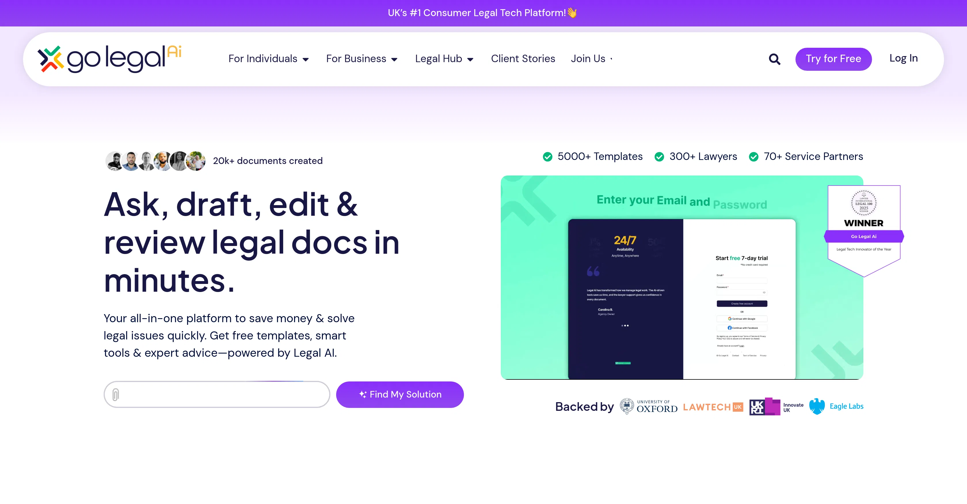 Go Legal AI screenshot