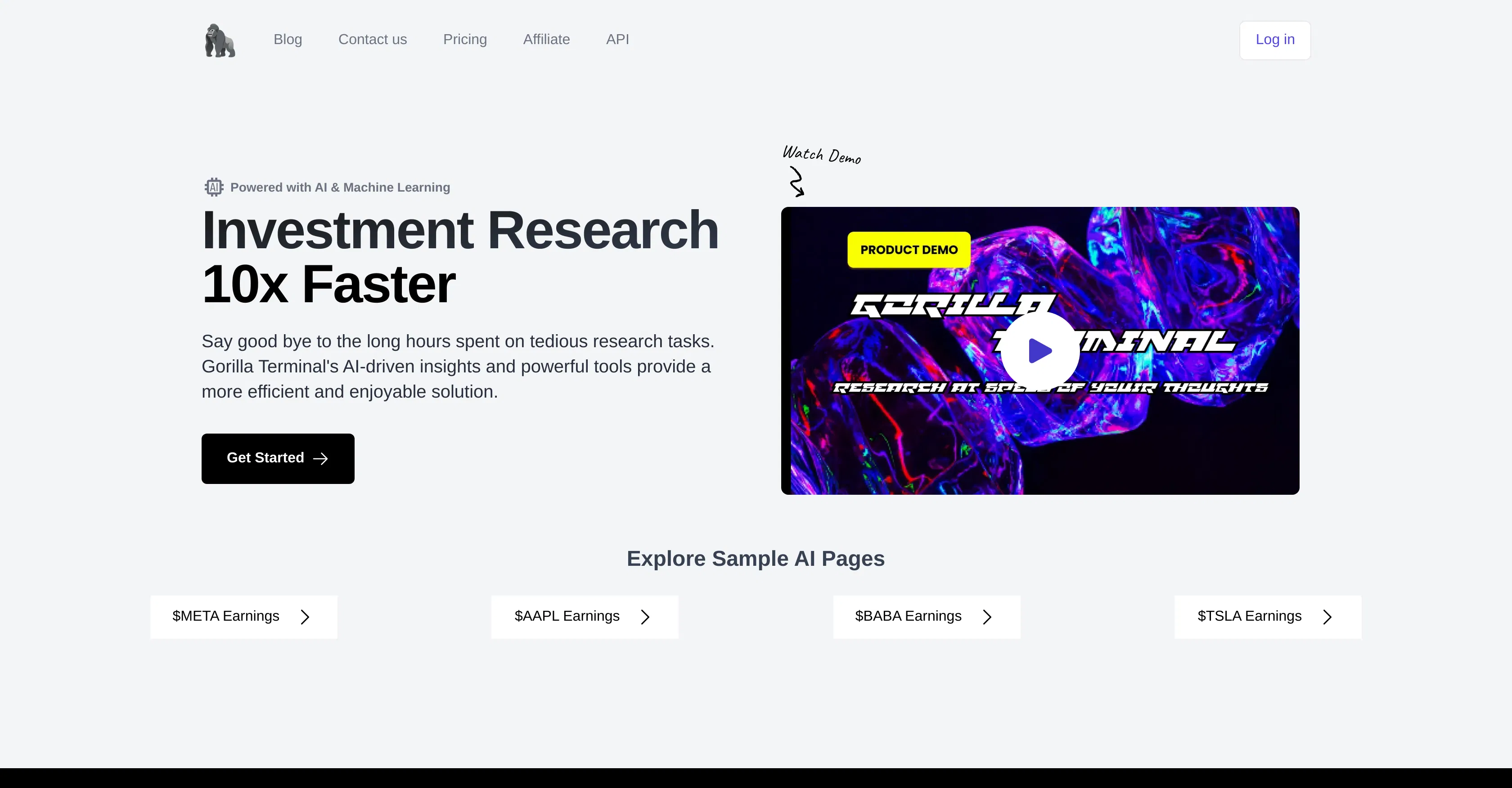 Gorilla Terminal screenshot
