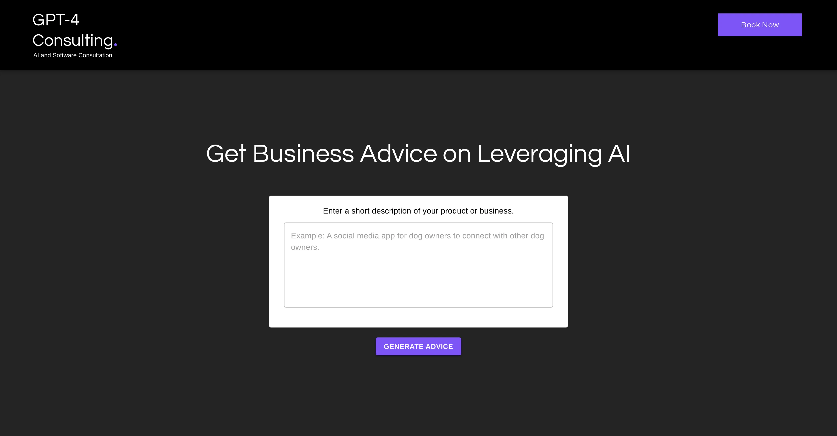 GPT-4 Consulting screenshot