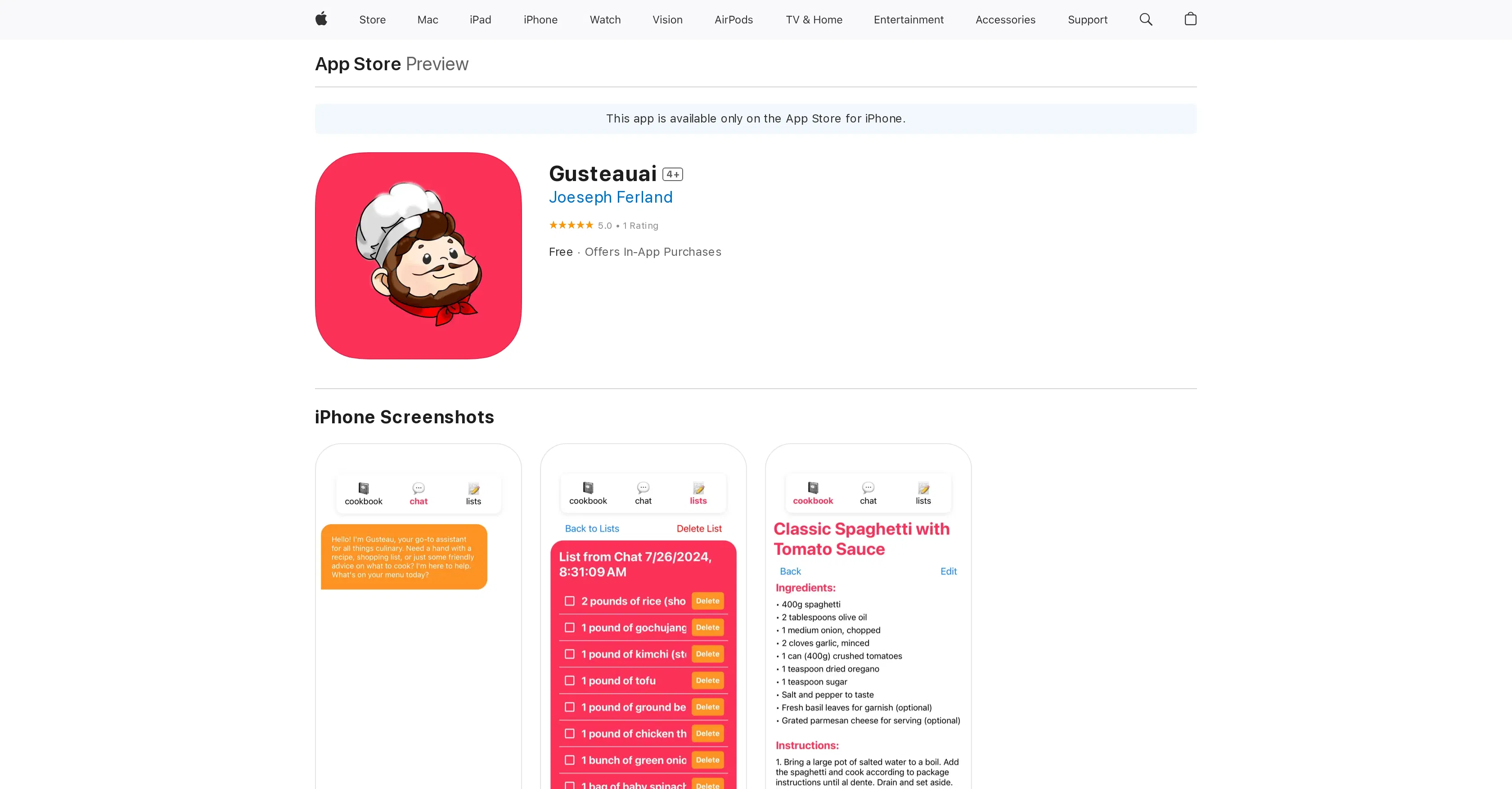 GusteauAI screenshot