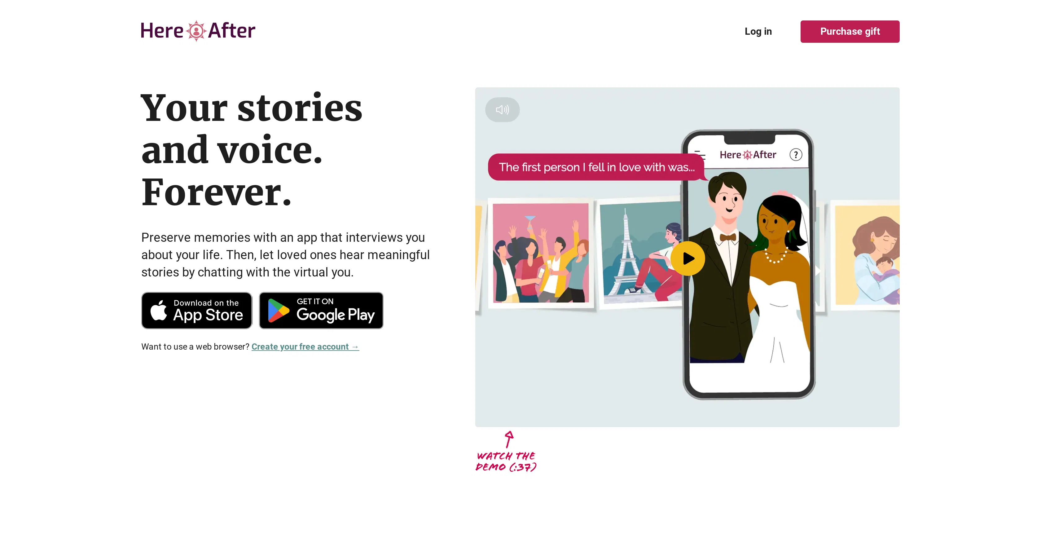 HereAfter AI screenshot