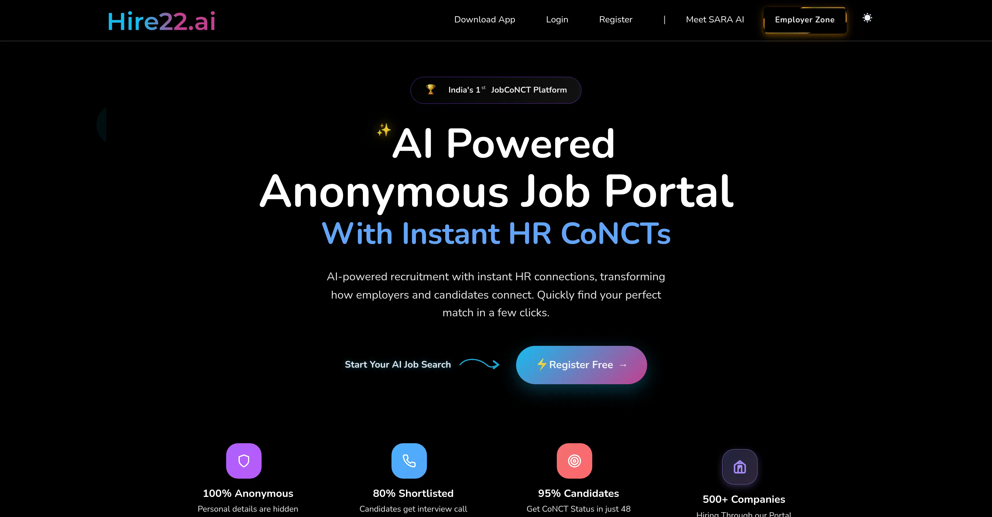 Hire22.ai screenshot