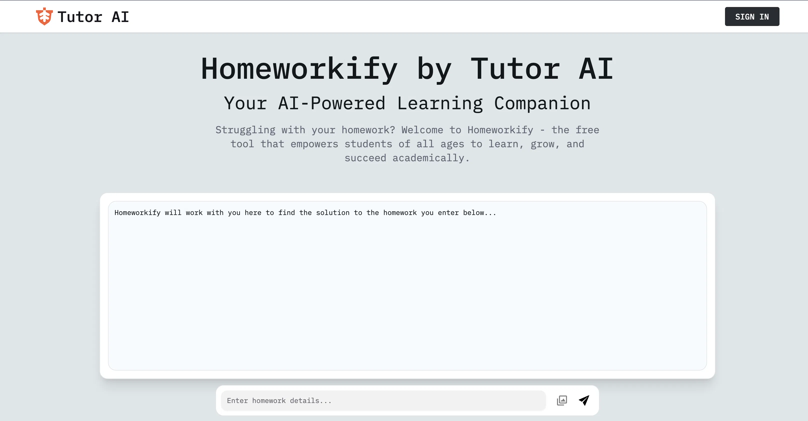 Homeworkify by Tutor AI screenshot