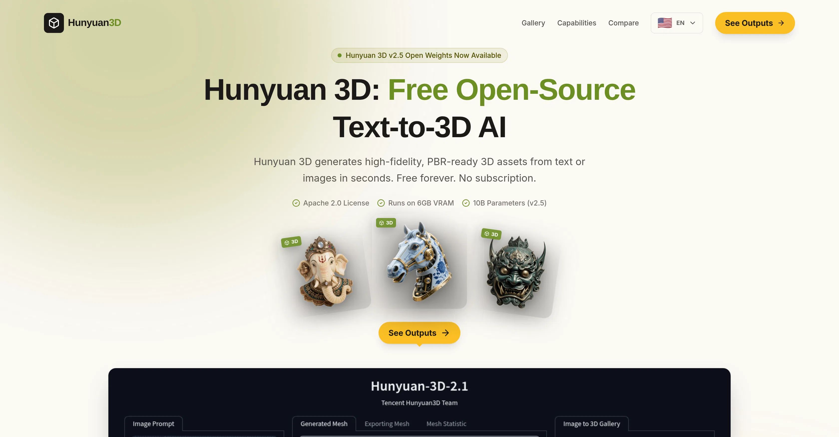 Hunyuan 3D screenshot