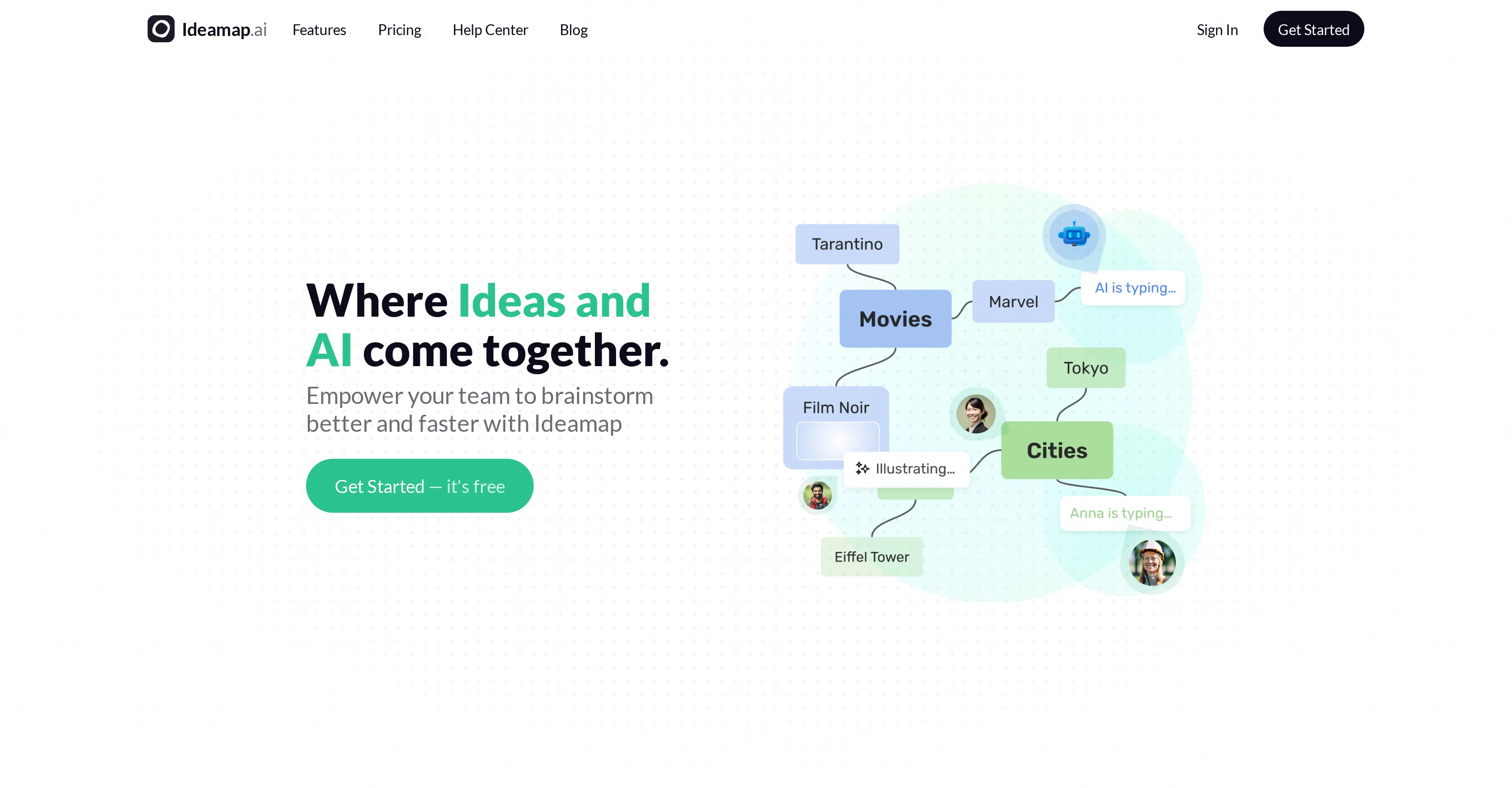 Ideamap - Brainstorm and Mindmap AI screenshot