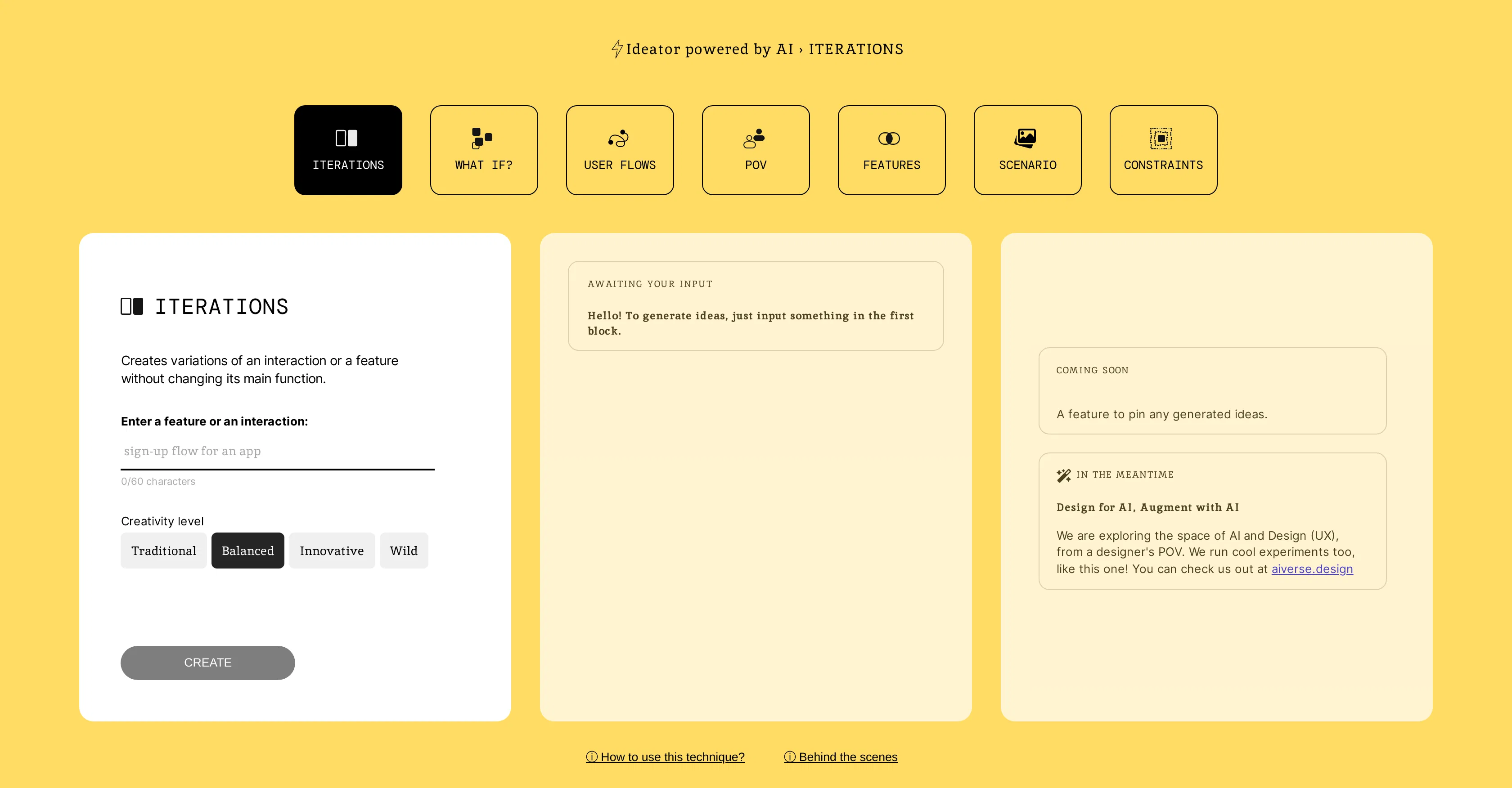 Ideator AI screenshot
