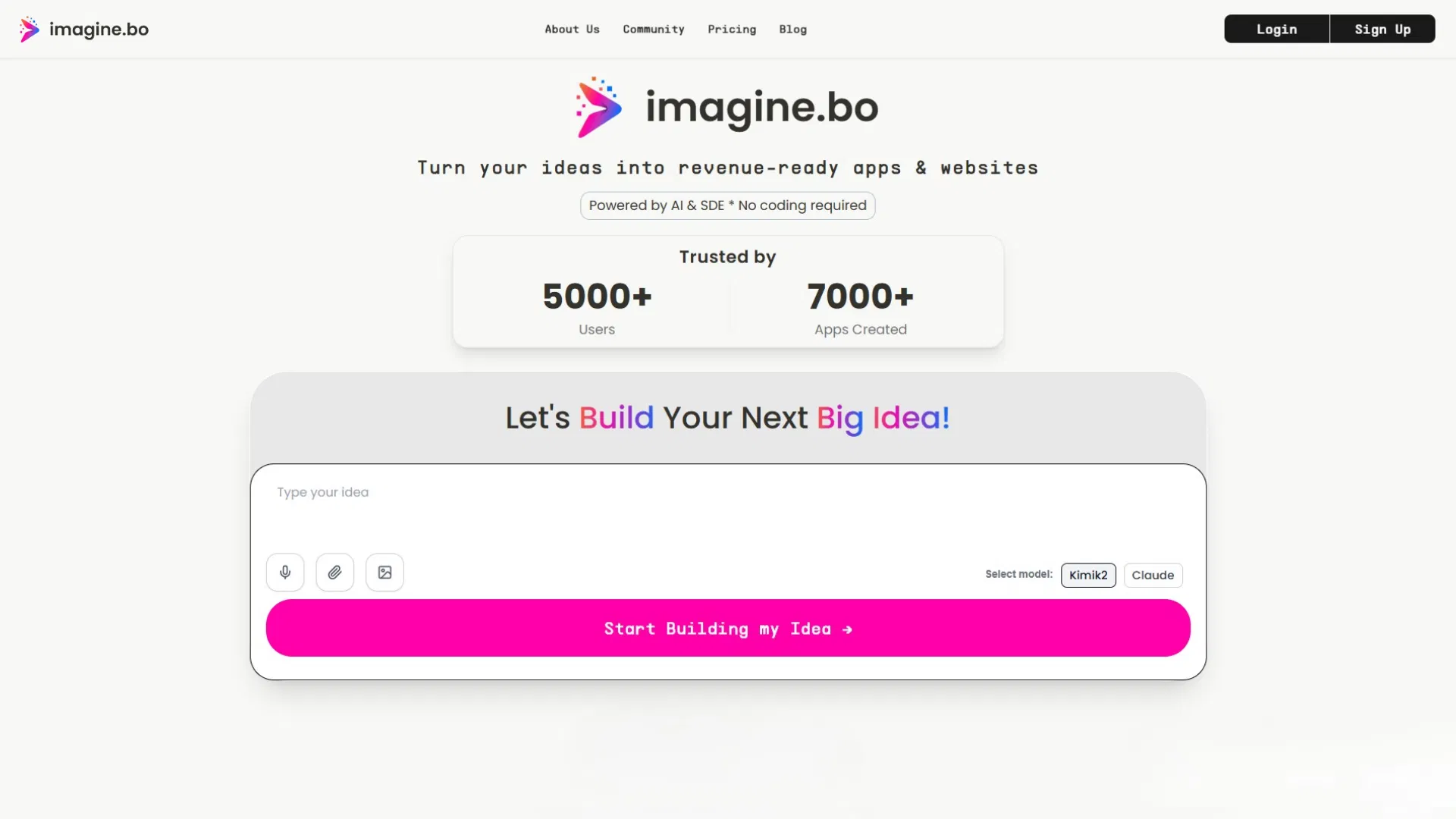 Imagine.bo screenshot