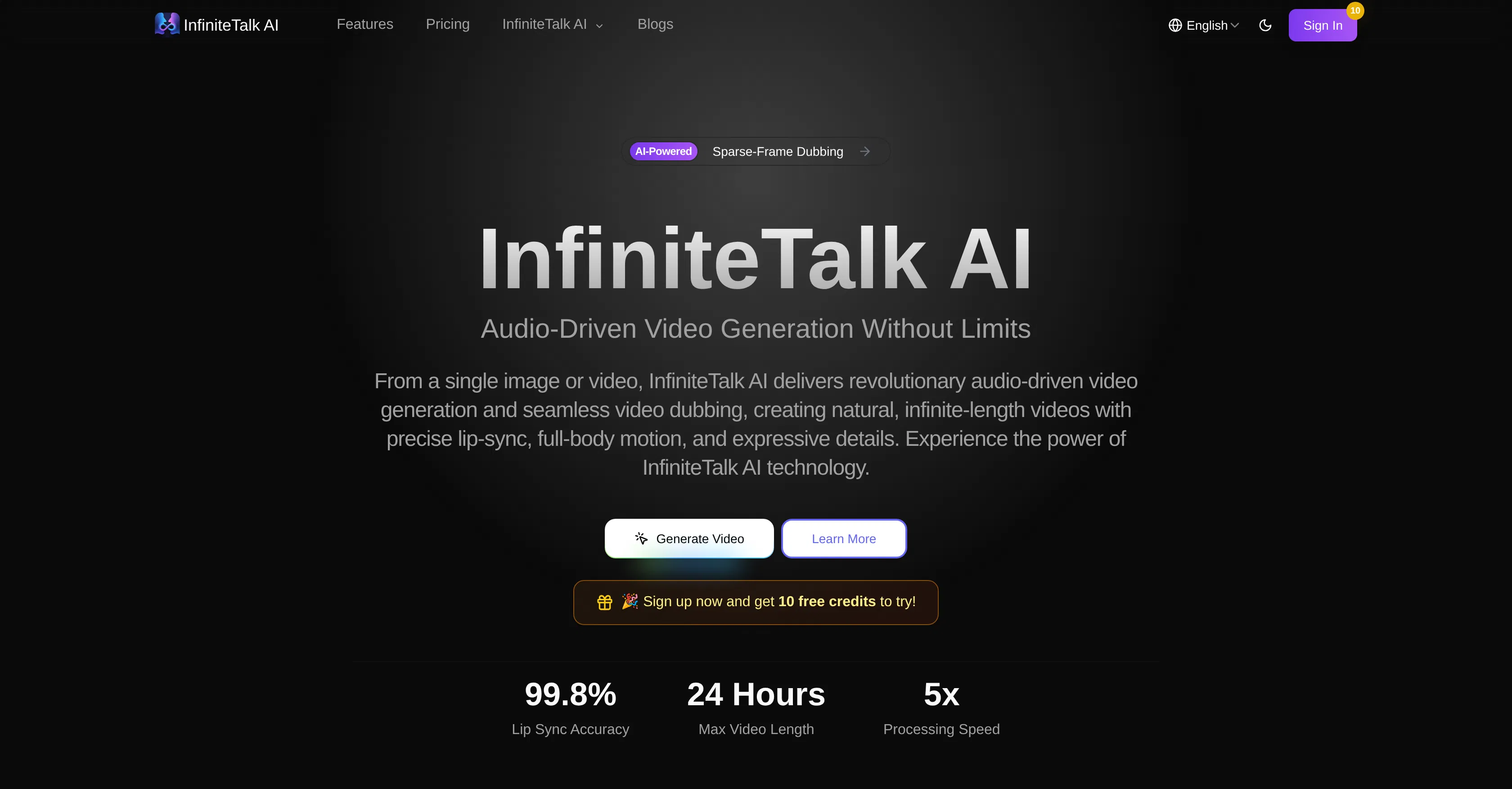 InfiniteTalk AI screenshot