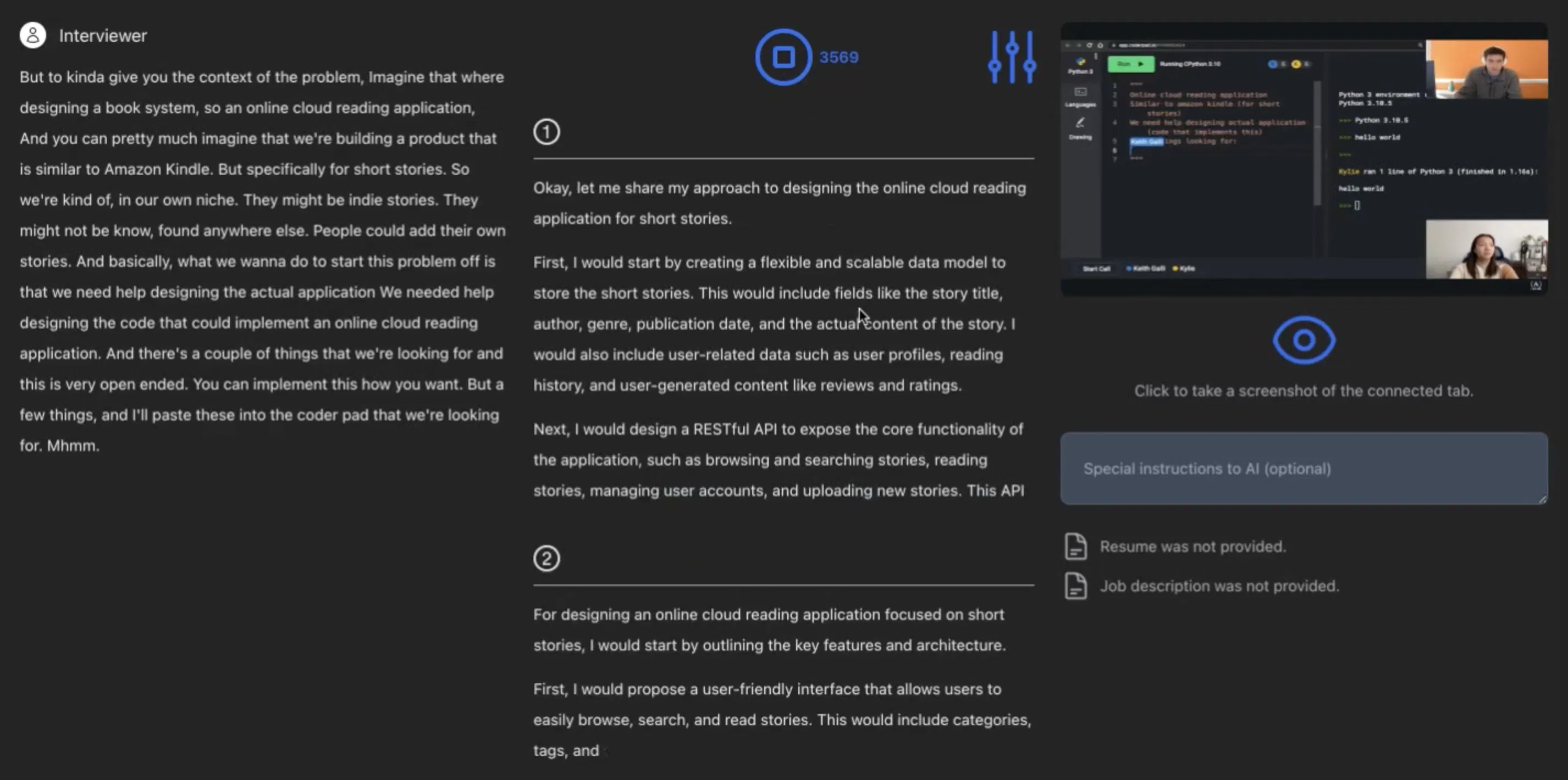 Interview Copilot | Interviews Chat screenshot