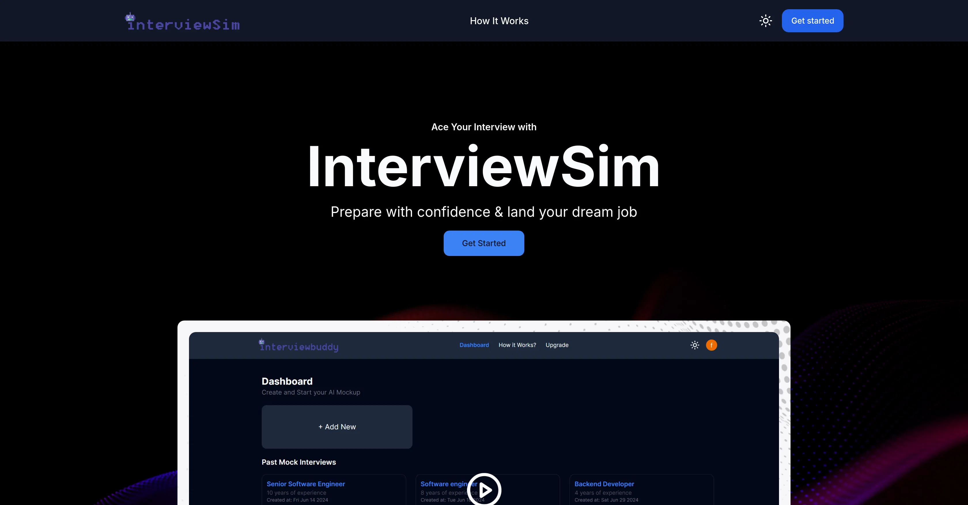 InterviewSim screenshot