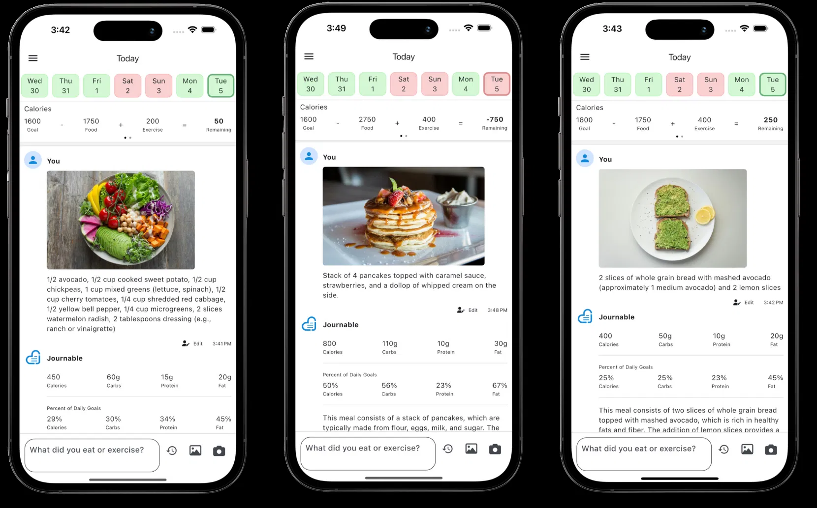 Journable — AI Calorie Counter screenshot