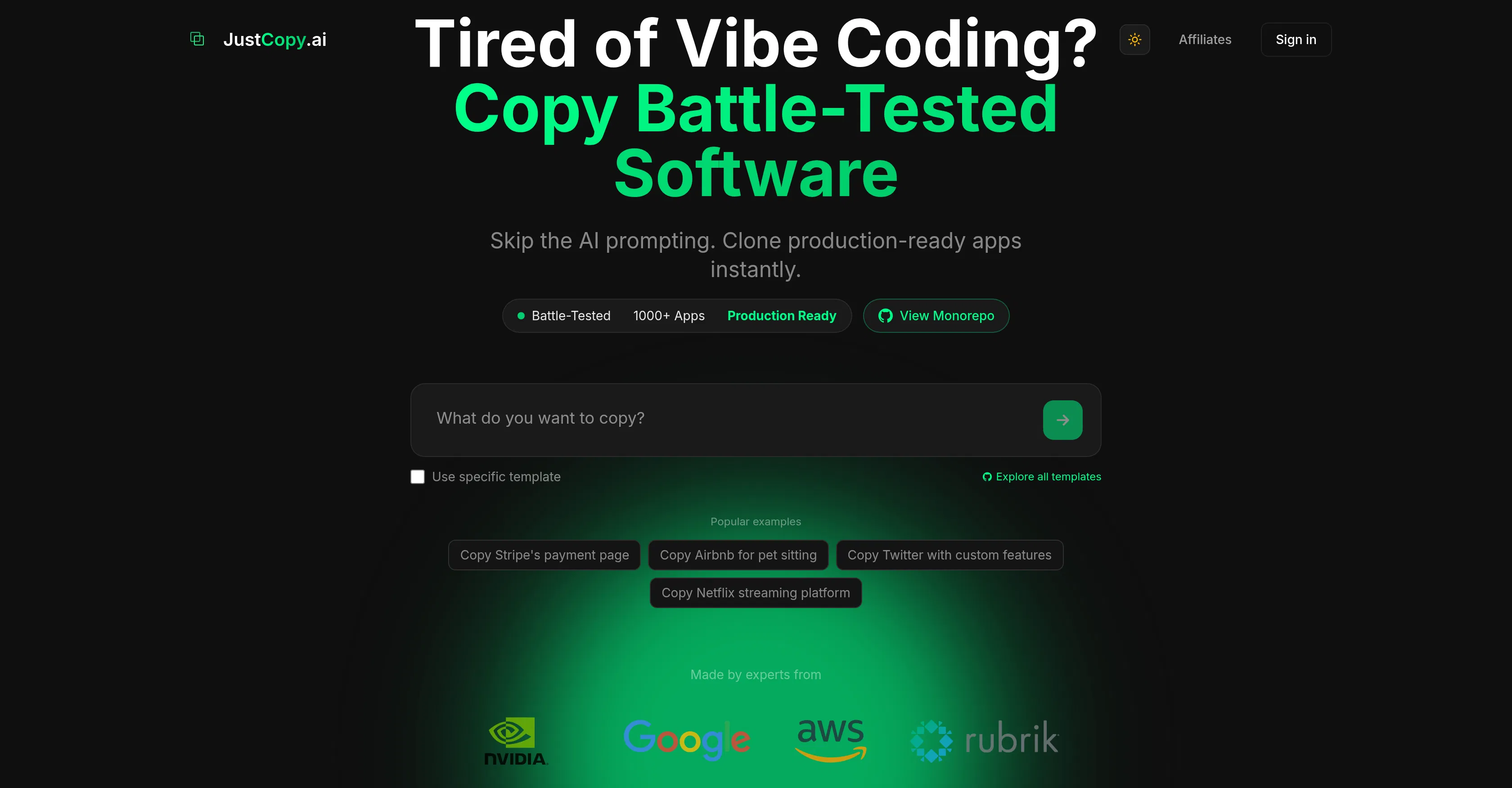 JustCopy.ai screenshot