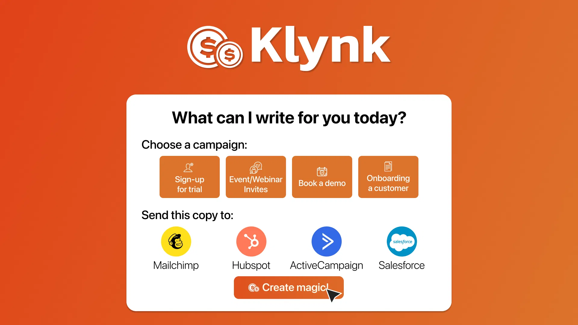 Klynk screenshot
