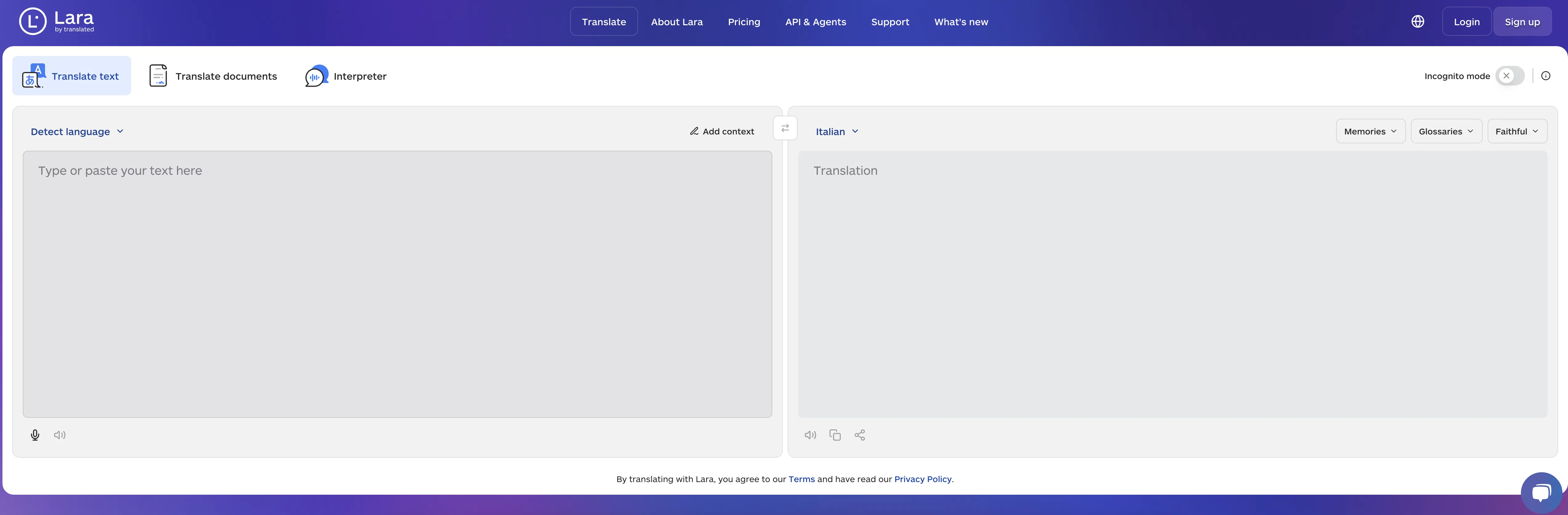 Lara Translate screenshot