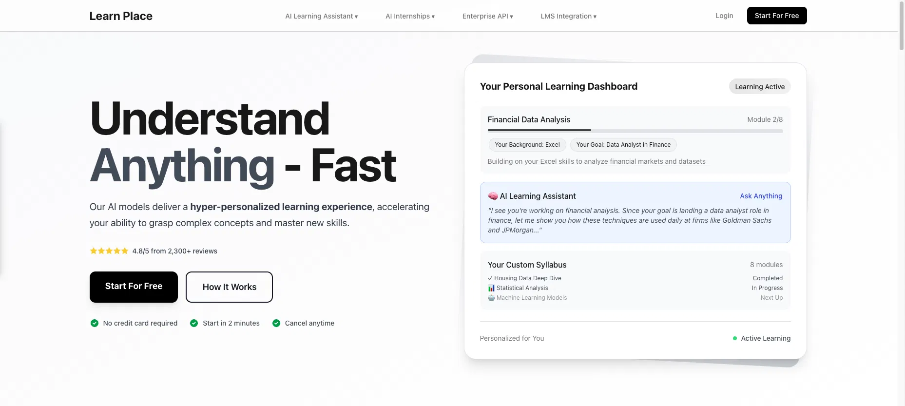 Learn Place AI Assistant screenshot
