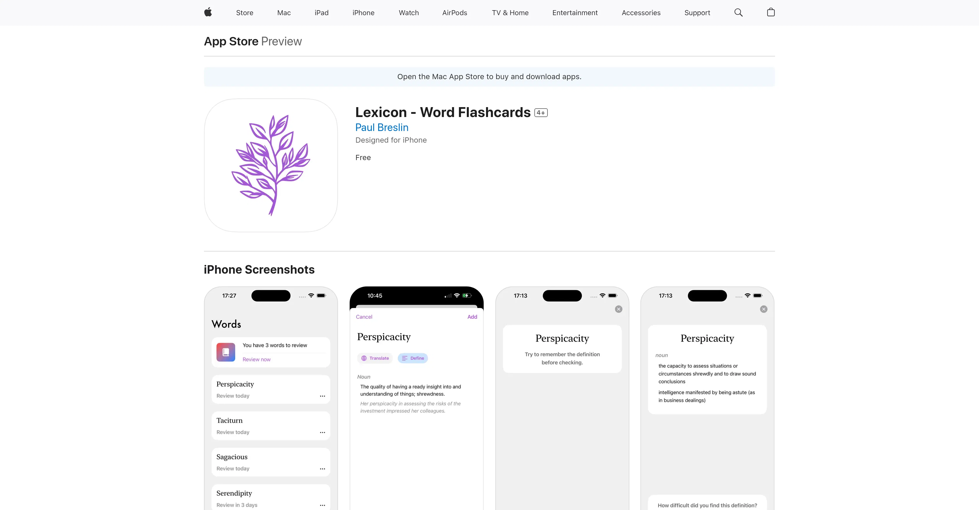 Lexicon - Word Flashcards screenshot