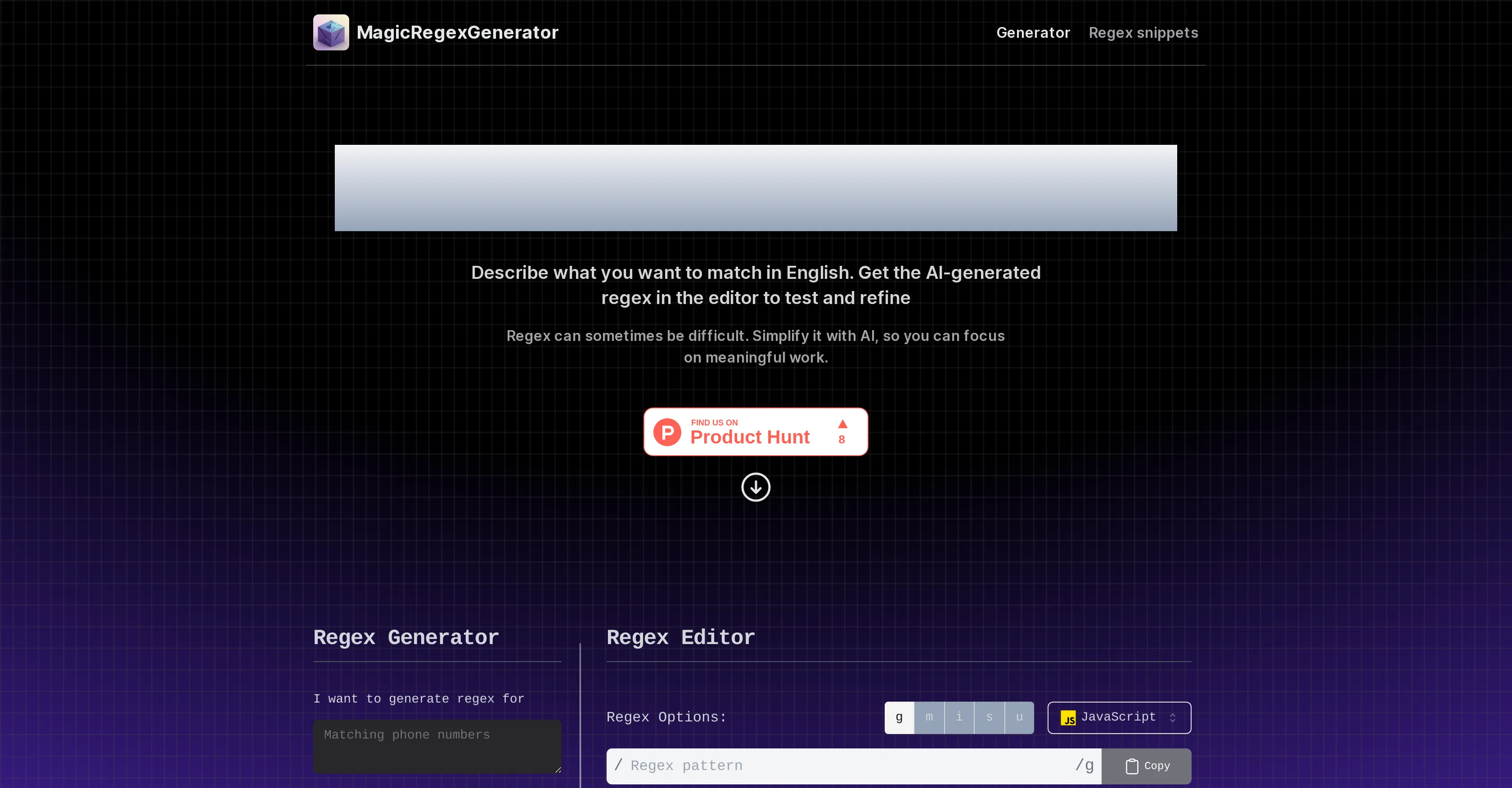 Magic Regex Generator screenshot