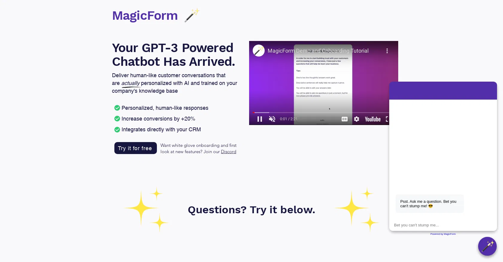 MagicForm screenshot