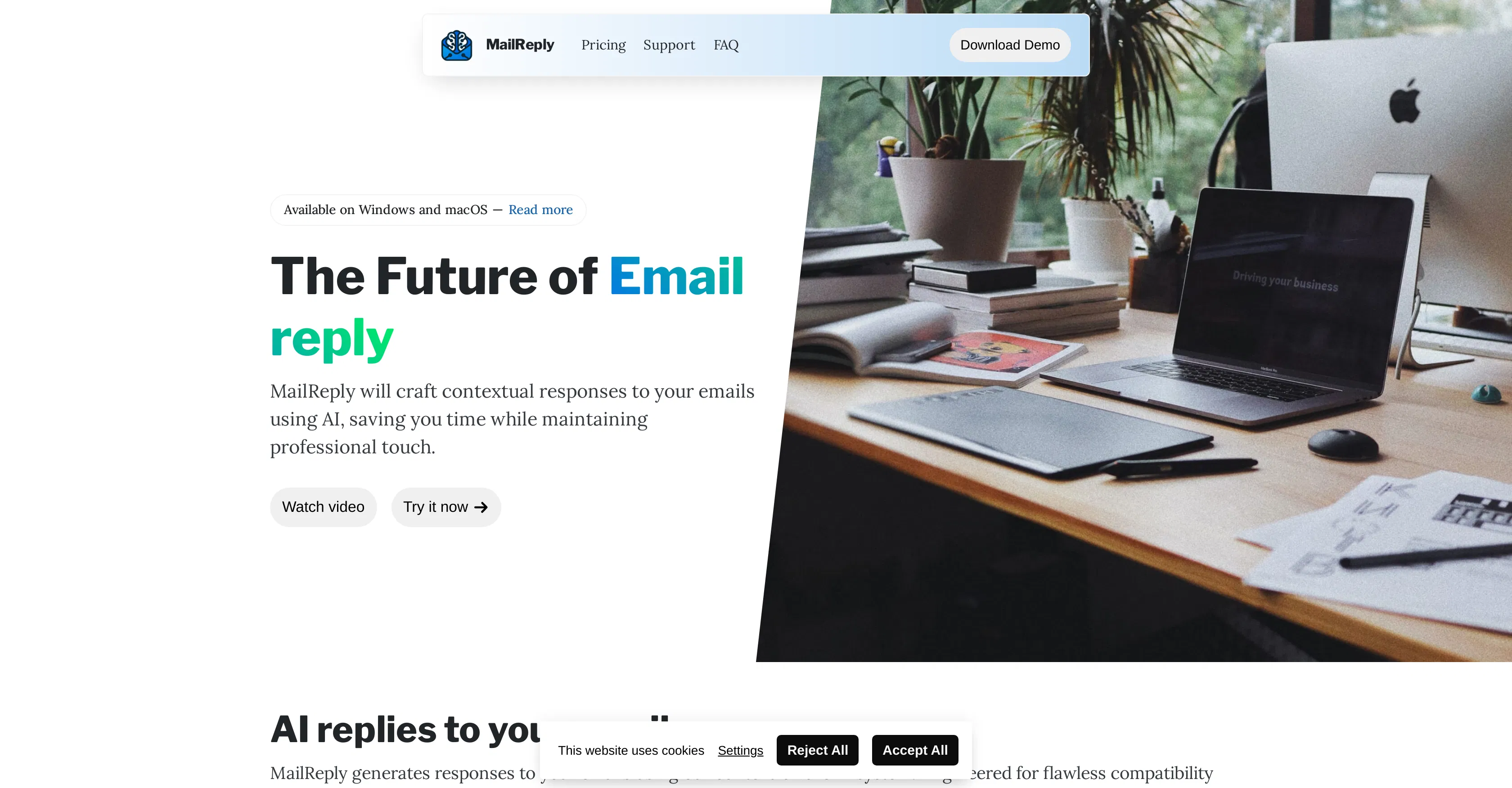 MailReply screenshot