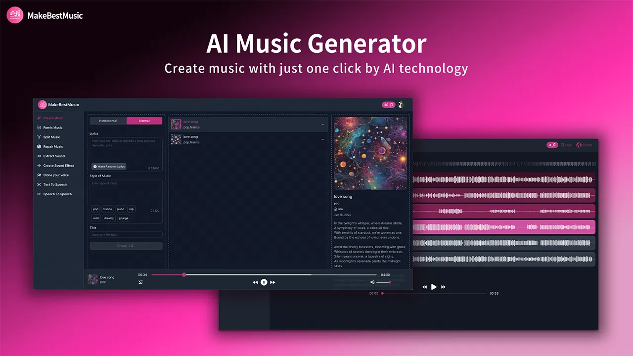 MakeBestMusic-Al Song Generator screenshot