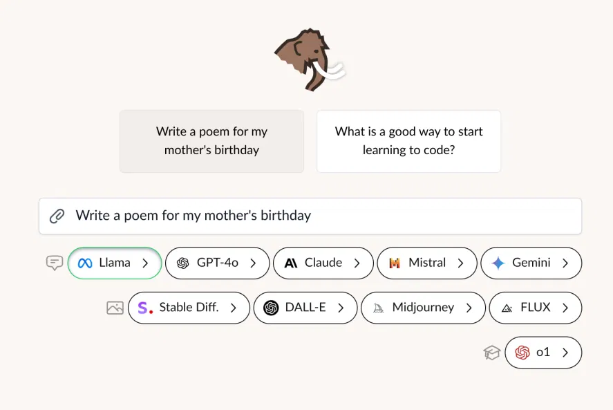 Mammouth AI screenshot