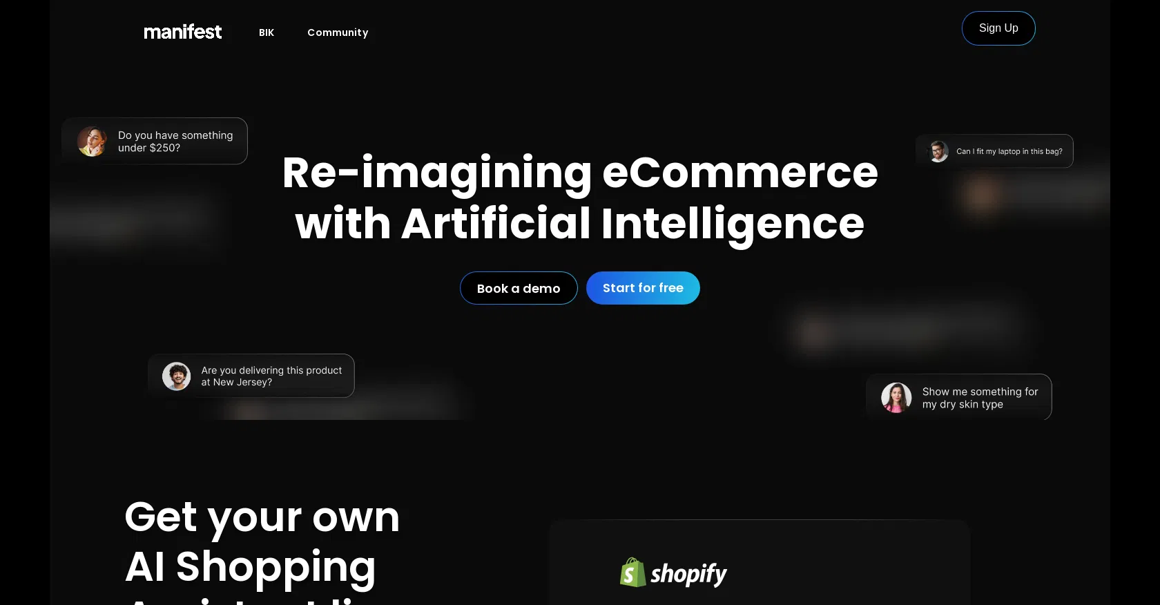 Manifest AI screenshot