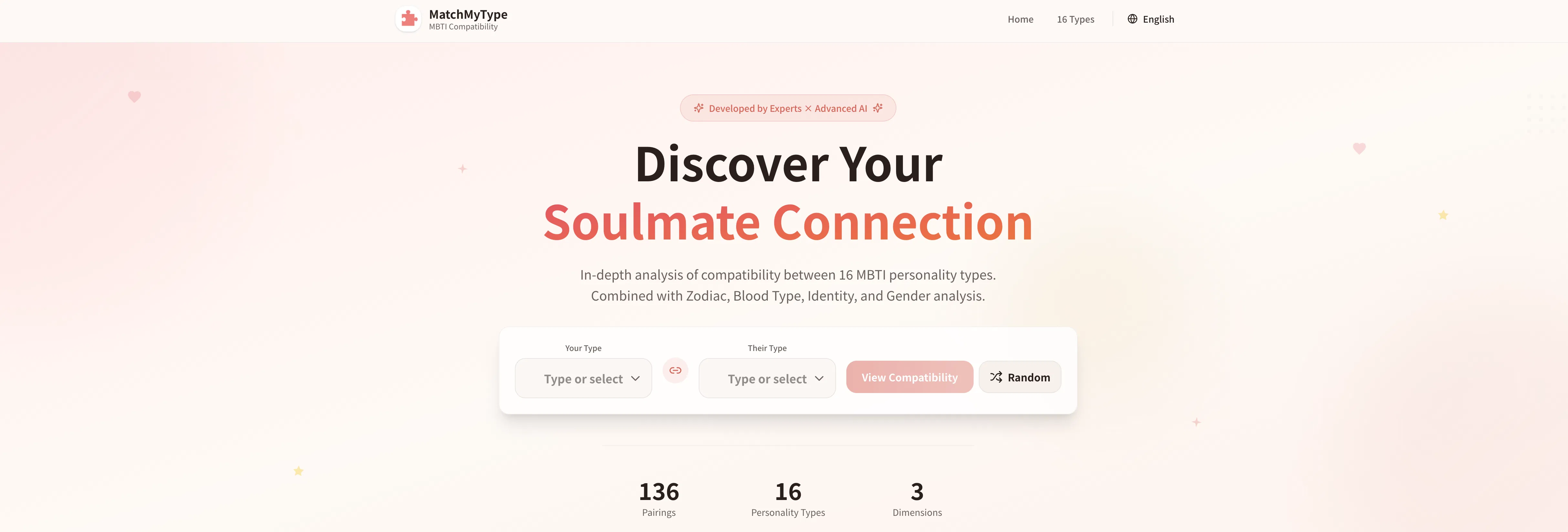 MatchMyType - MBTI Compatibility Analysis screenshot