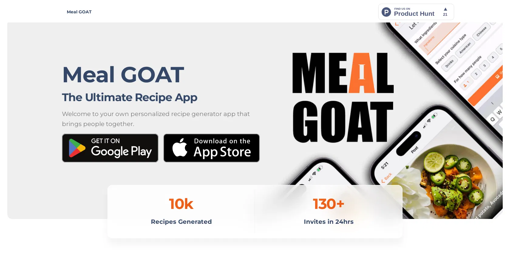 Meal GOAT screenshot