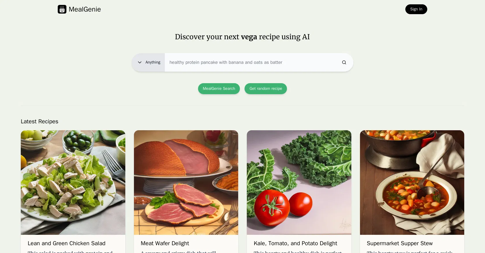 MealGenie screenshot