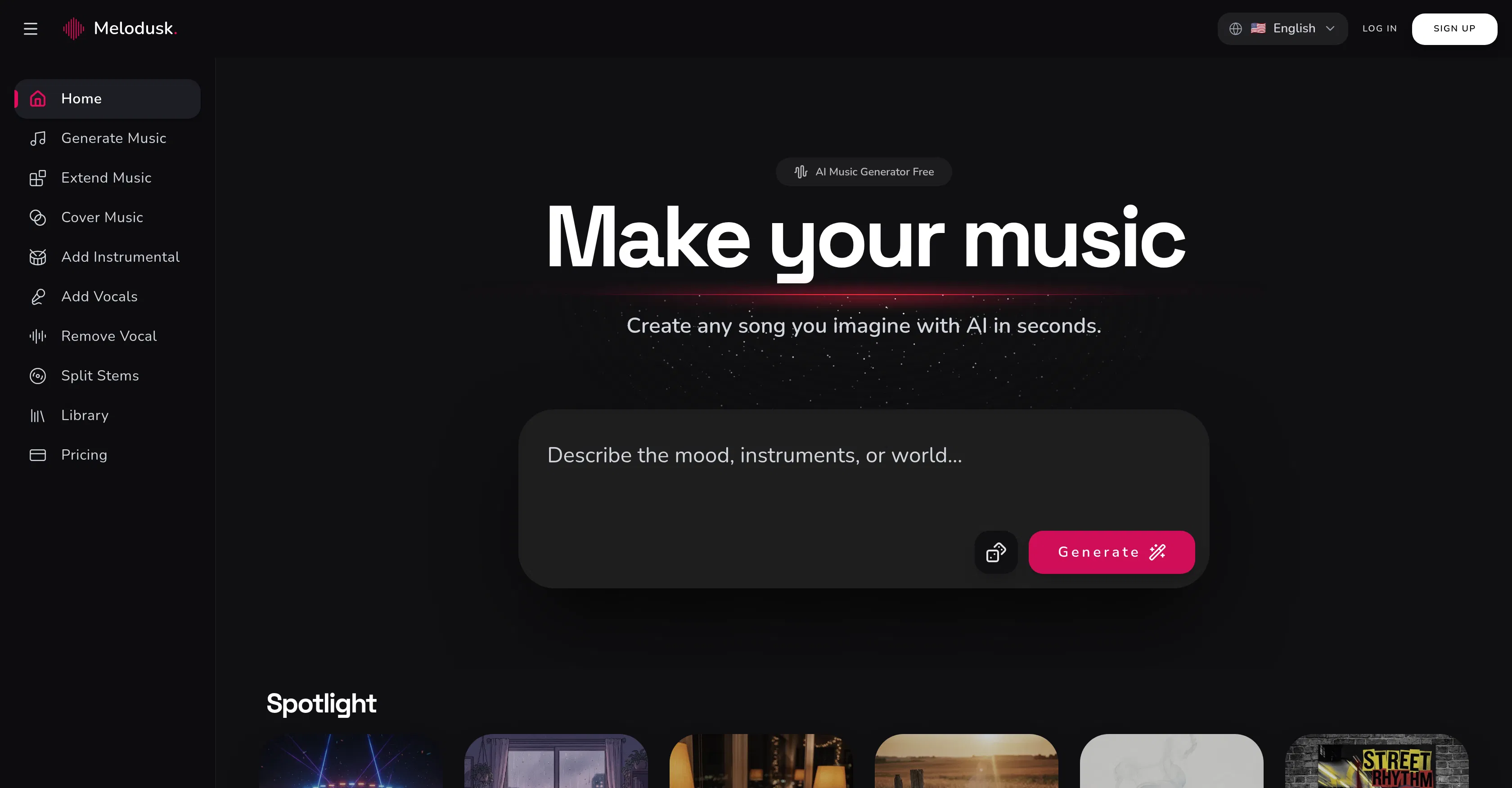 Melodusk - AI Music Maker screenshot