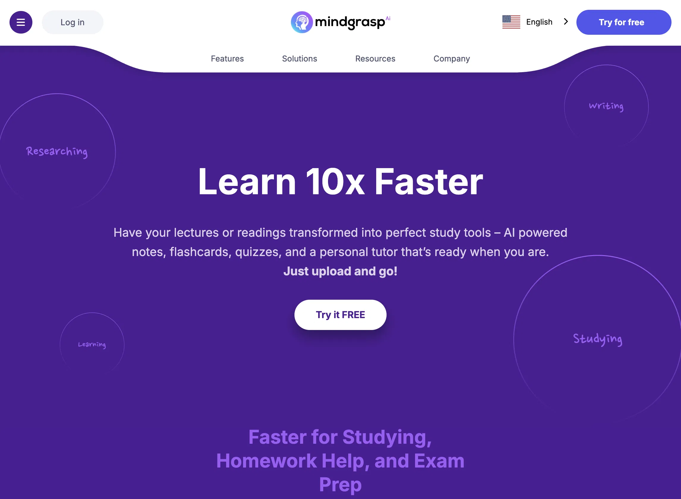 Mindgrasp screenshot